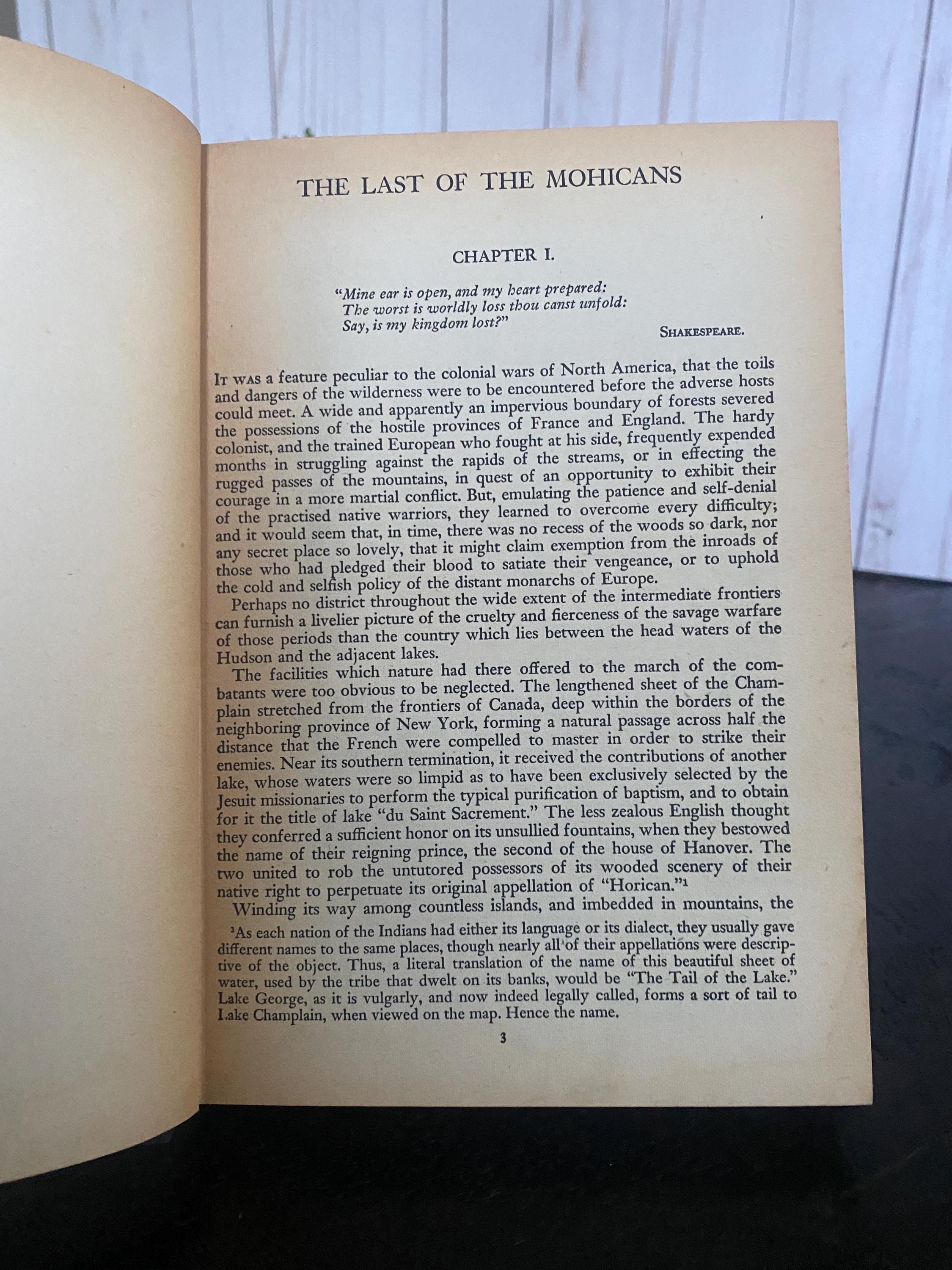 1940 The Last of the Mohicans - James Fenimore Cooper - Published The Book League of America