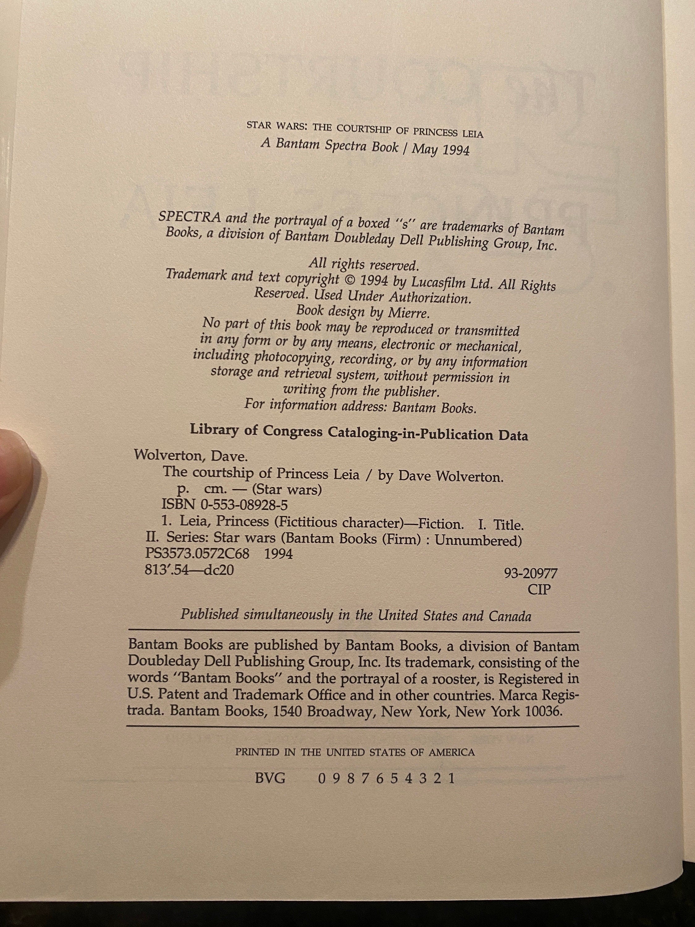 Star Wars First Edition Books - First Printings The Crystal Star | The Courtship of Princess Leia - HC Dust Jacket- 1994 Bantam Publishing