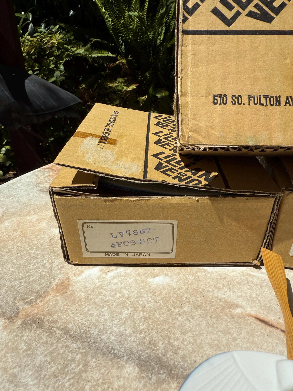 Vintage Lillian Vernon Japan Appetizer Plates – Set of 4 with Bamboo Forks (Style #LV7887) – Original Boxes