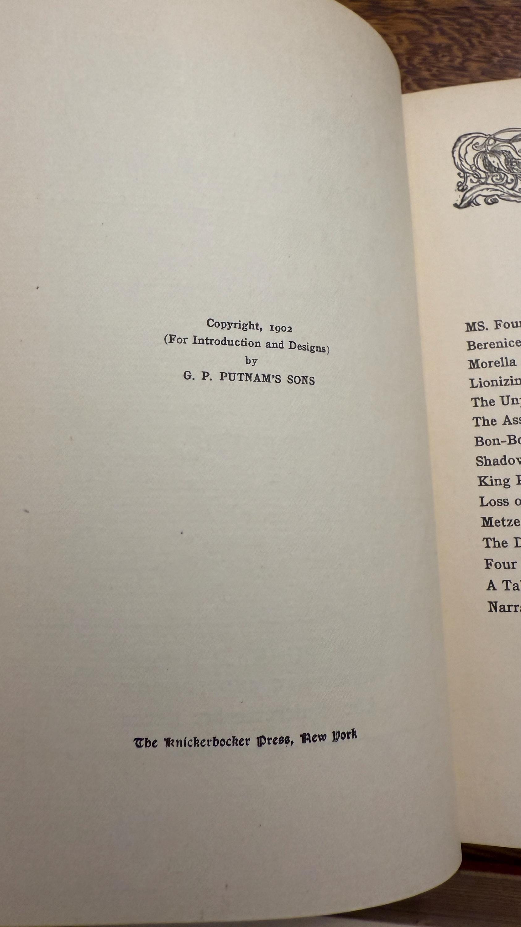 Antique 1902 The Tales and Poems of Edgar Allan Poe – Volumes II–VI – Centenary Edition – Illustrated