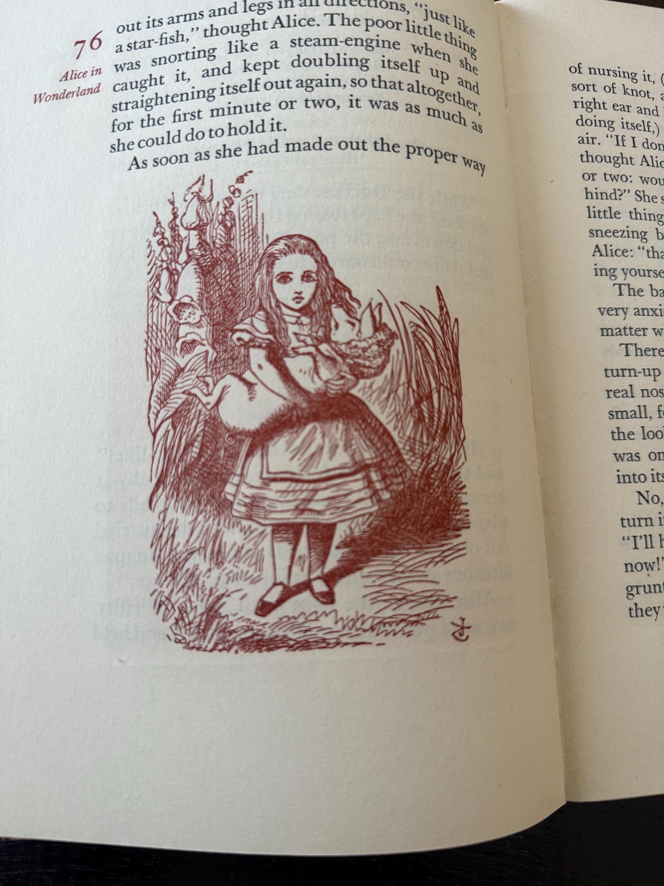 Vintage Alice in Wonderland by Lewis Carroll – Peter Pauper Press – Illustrated – With Original Slipcover