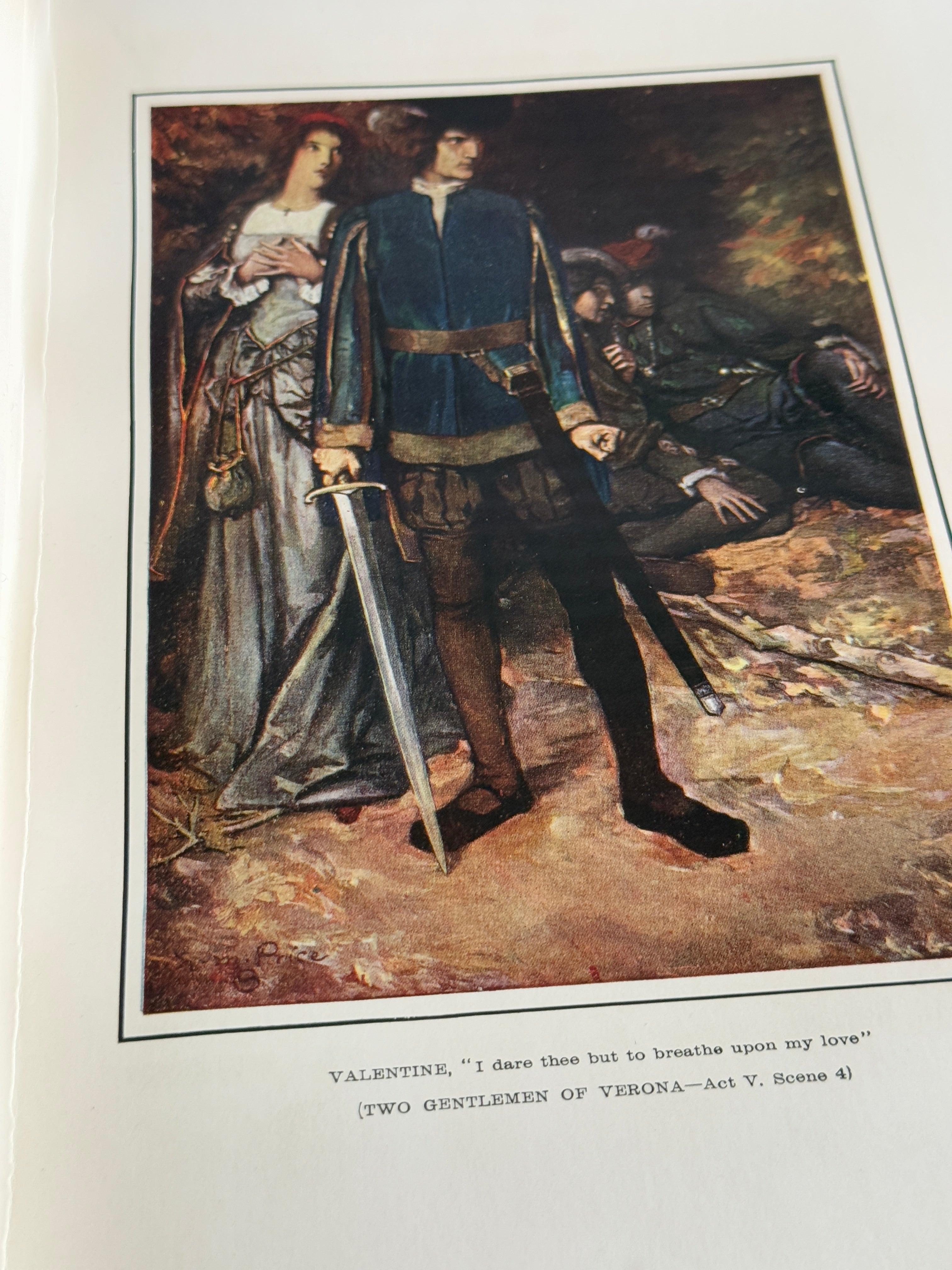 Antique 1905 Tales from Shakespeare by Charles & Mary Lamb – Illustrated by N.M. Price – Ornate Gilt Binding