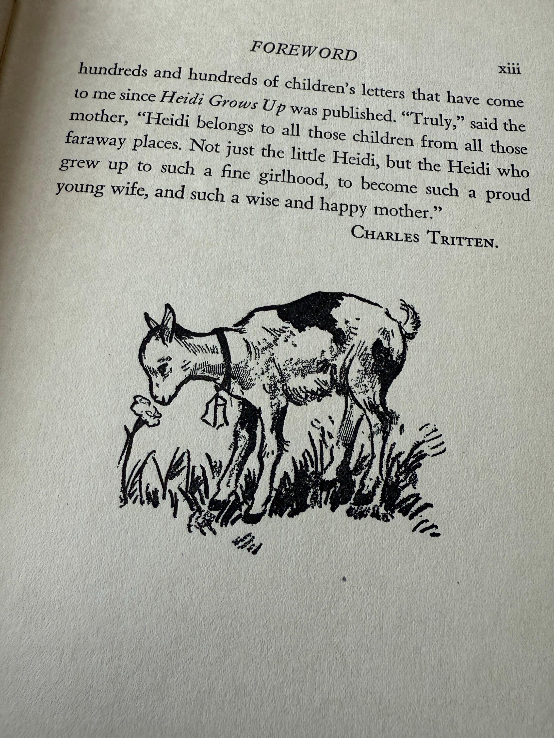 1939 Heidi’s Children by Charles Tritten – Vintage Sequel to Heidi – Embossed Green Cover