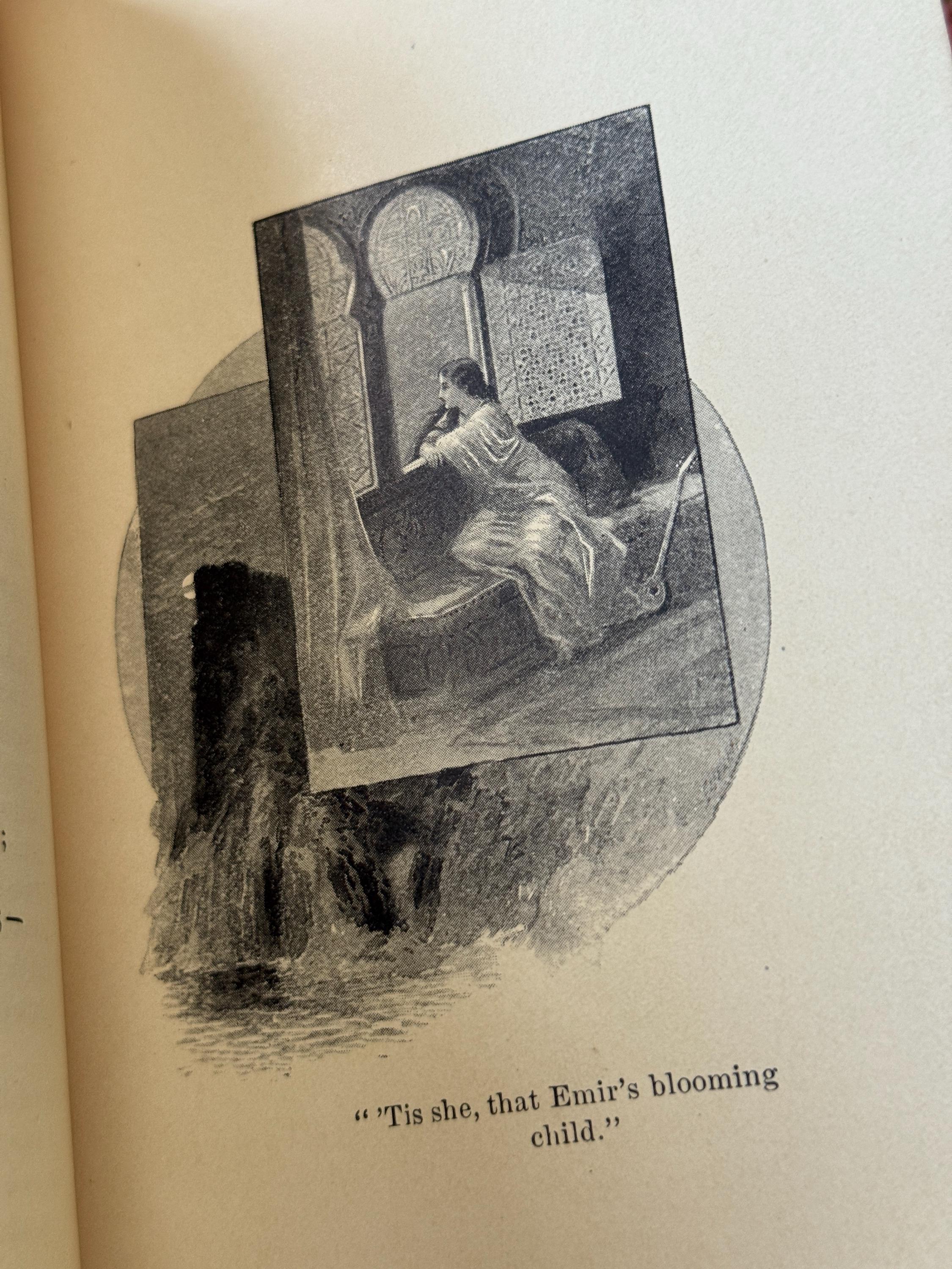 Lalla Rookh by Thomas Moore – 1892 Antique Hardcover – Thomas Y. Crowell and Co. – Illustrated & Inscribed – Ornate Victorian Edition