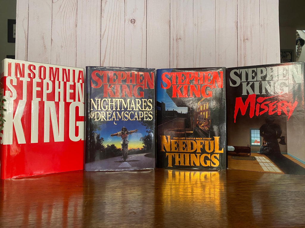 Second Edition Stephen King Books - Misery, Needful Things, Nightmares & Dreamscapes, Insomnia - Hardcover with Dust Jackets
