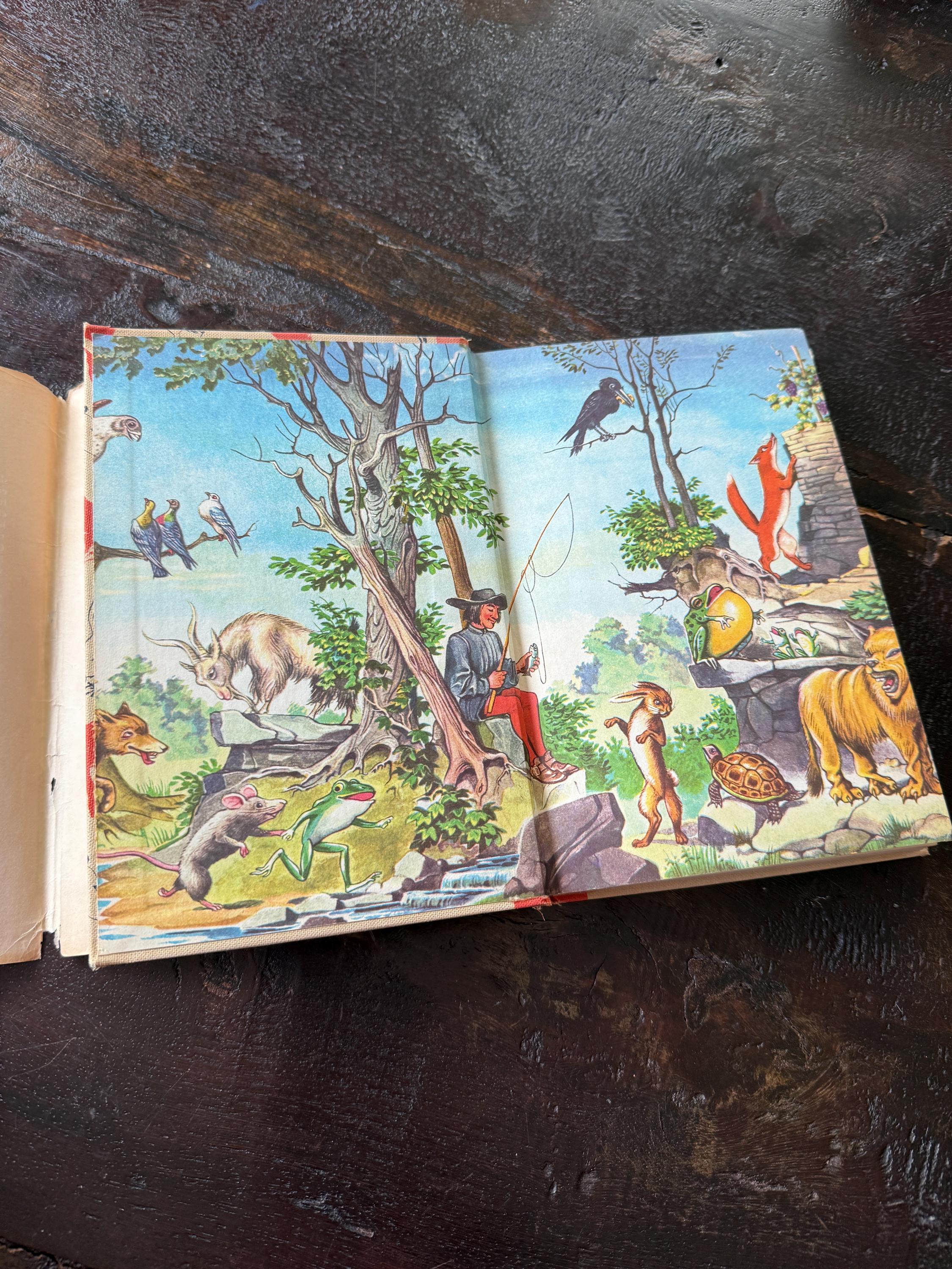 Vintage 1949 Aesop’s Fables Illustrated Junior Library Book – Illustrated by Fritz Kredel