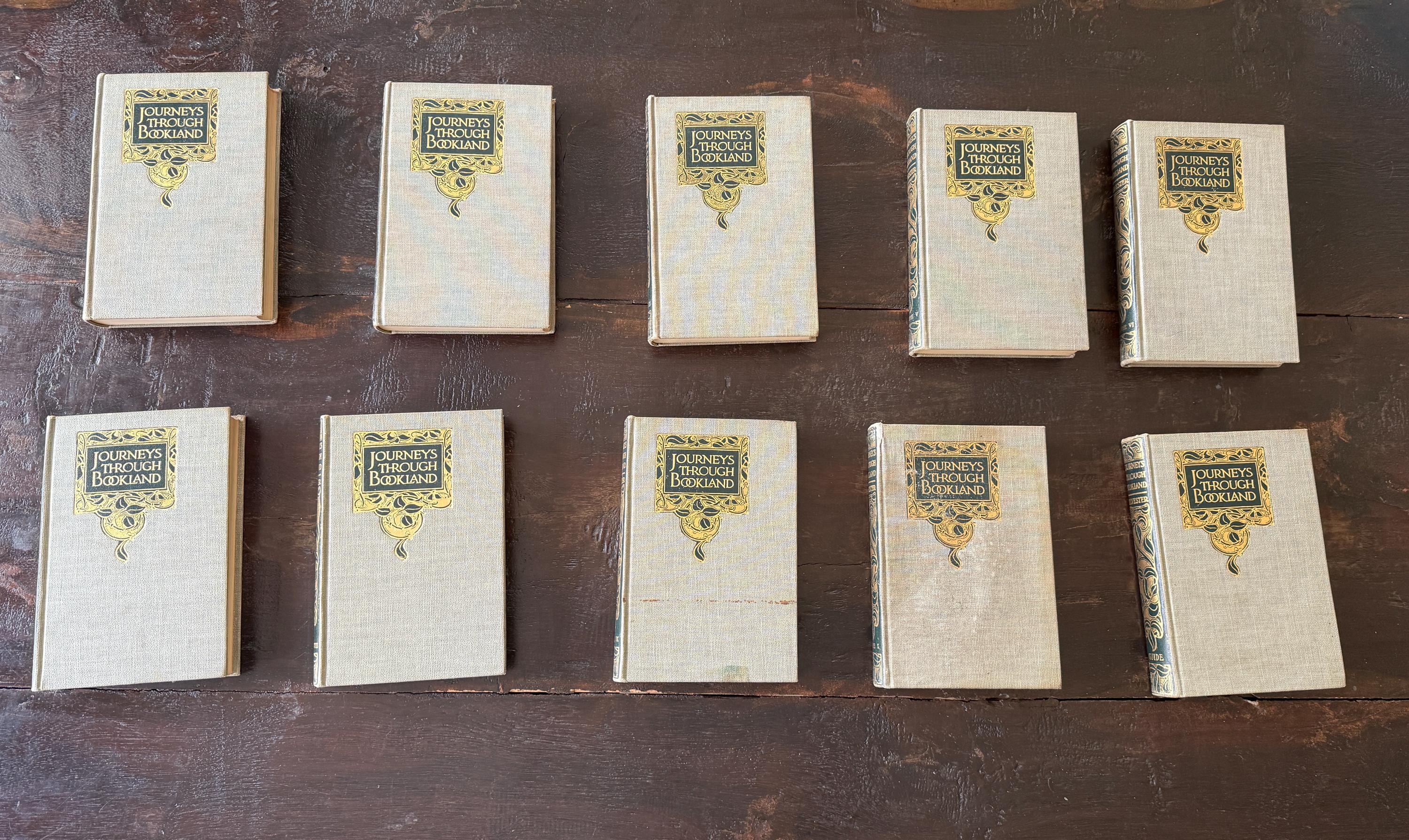 1909 Journeys Through Bookland First Edition Set by Charles H. Sylvester | Rare 10/11 Volumes | Vintage Literature Collection