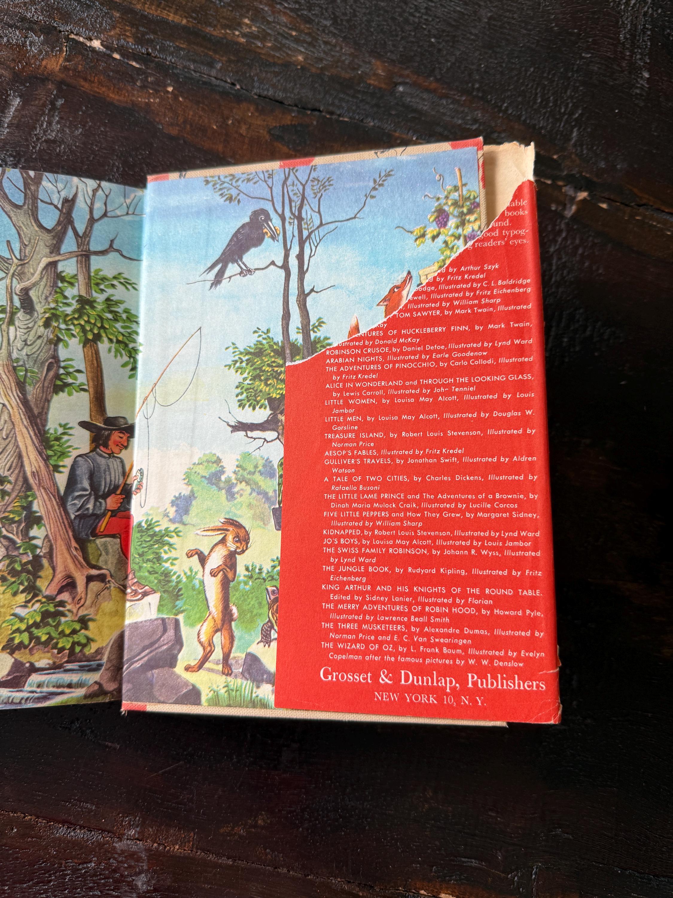 Vintage 1949 Aesop’s Fables Illustrated Junior Library Book – Illustrated by Fritz Kredel