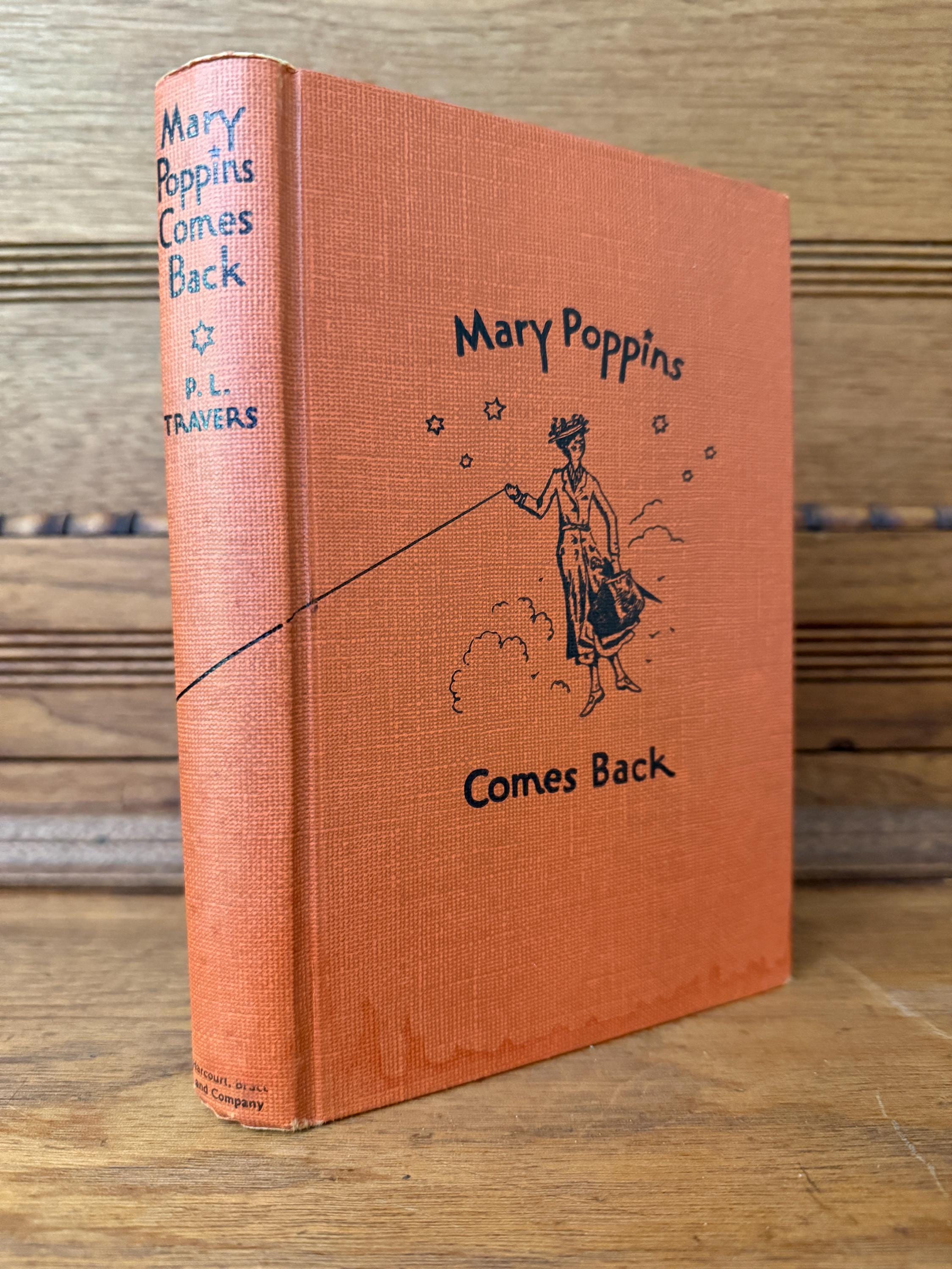 1935 Mary Poppins Comes Back by P.L. Travers – Illustrated Vintage Hardcover – Harcourt Brace - First Edition/no Dust Jacket