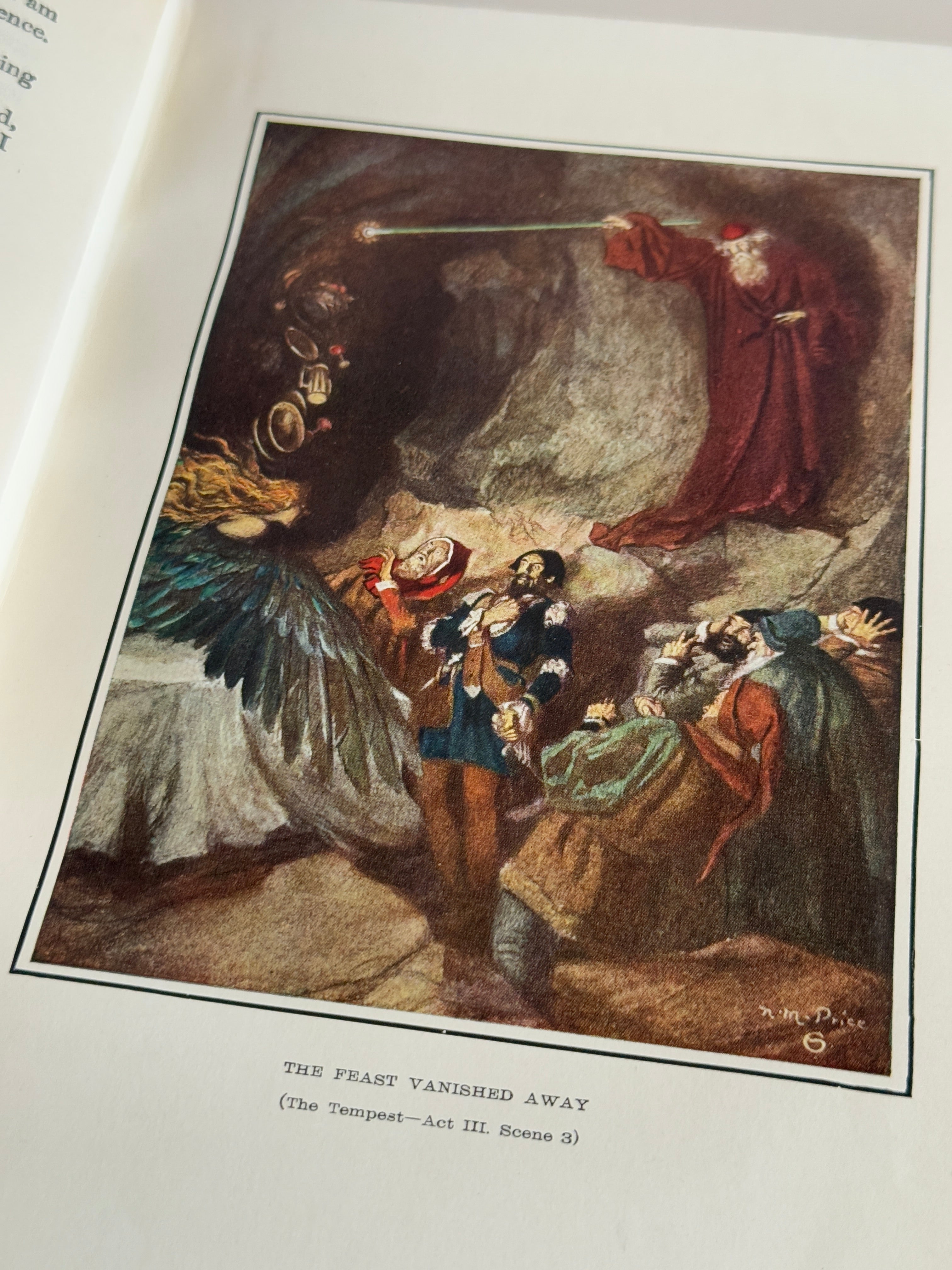Antique 1905 Tales from Shakespeare by Charles & Mary Lamb – Illustrated by N.M. Price – Ornate Gilt Binding