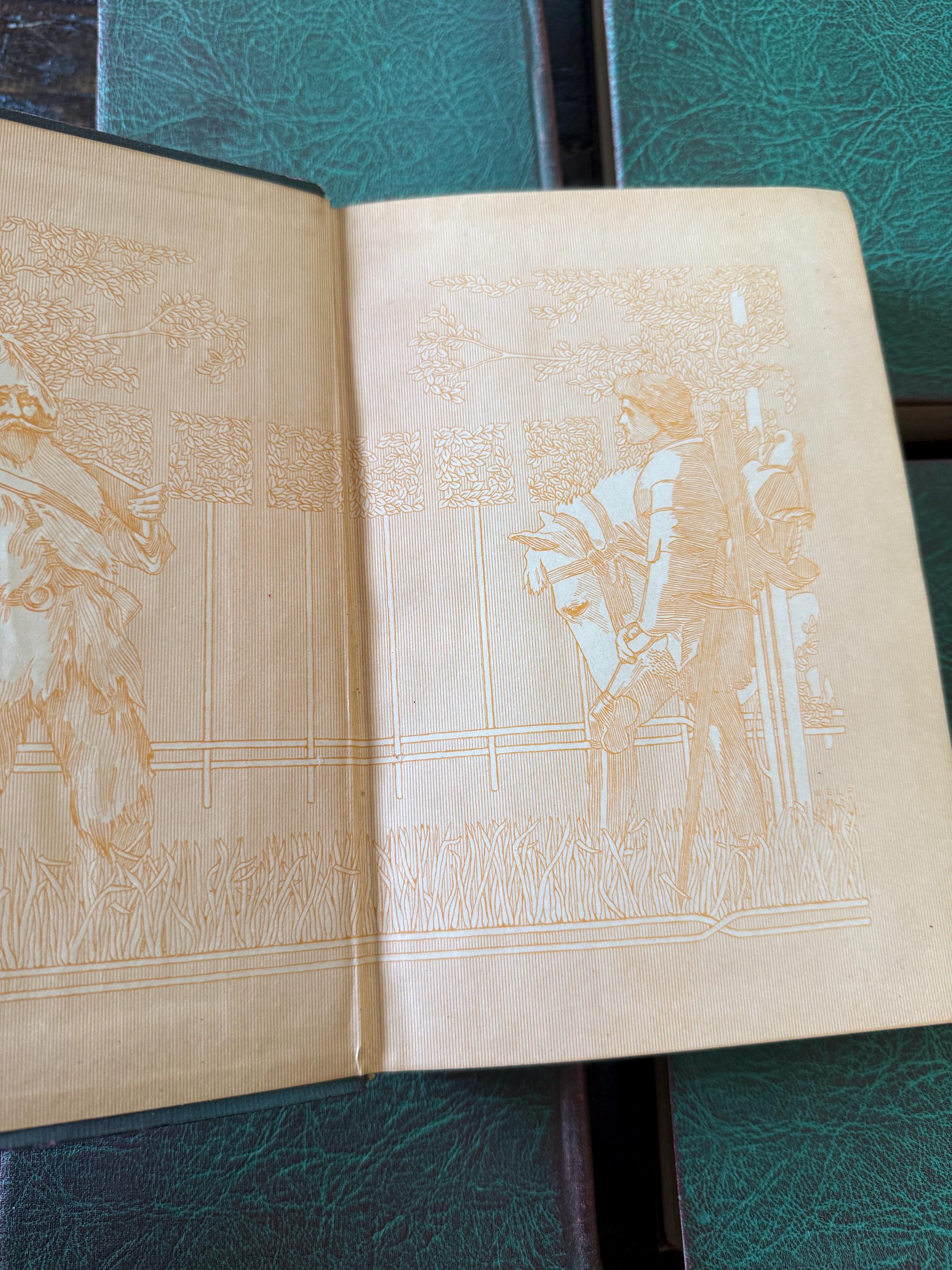 Vintage 1918 Junior Classics Book Set | 8 Volumes | The Young Folks Shelf of Books | Second Edition by P.F. Collier | Embossed Covers