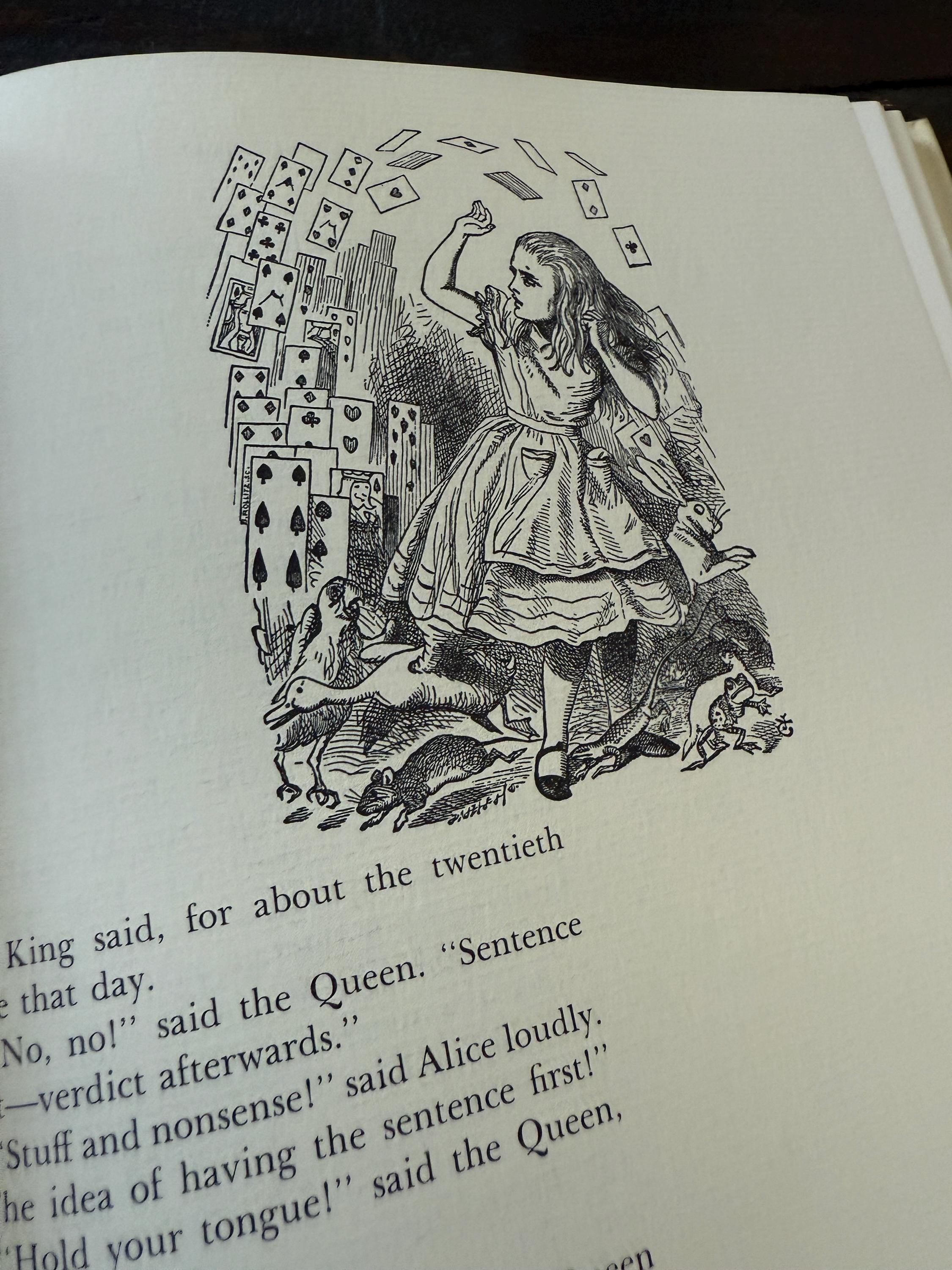 The Annotated Alice by Lewis Carroll – 1960 Edition – Illustrated by John Tenniel – Large Hardcover with Original Dust Jacket