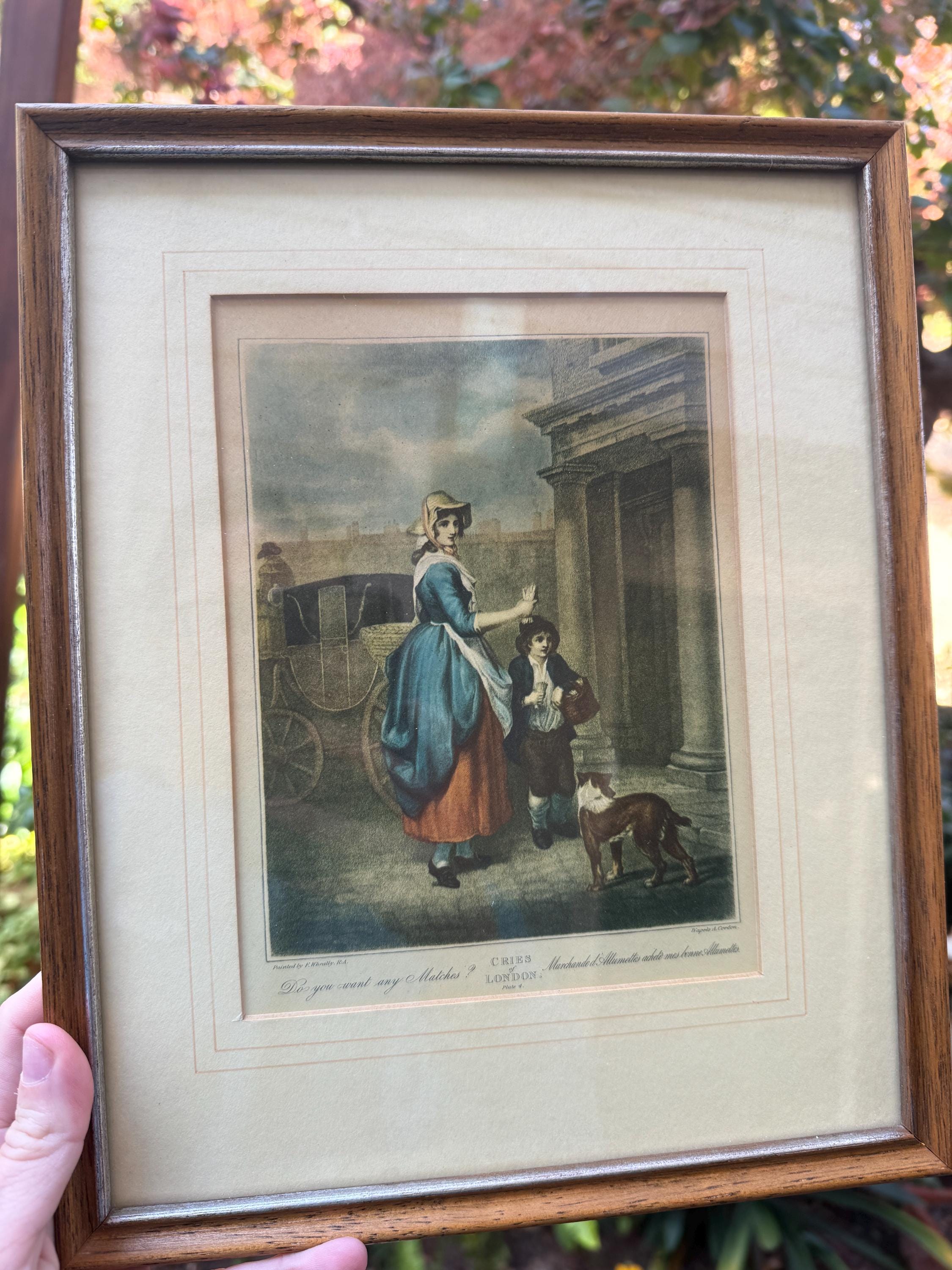 Instant Gallery Wall – Set of 11 “Cries of London” by F. Wheatley – Offset Lithography Prints – Matted & Framed- 11.5x9.5