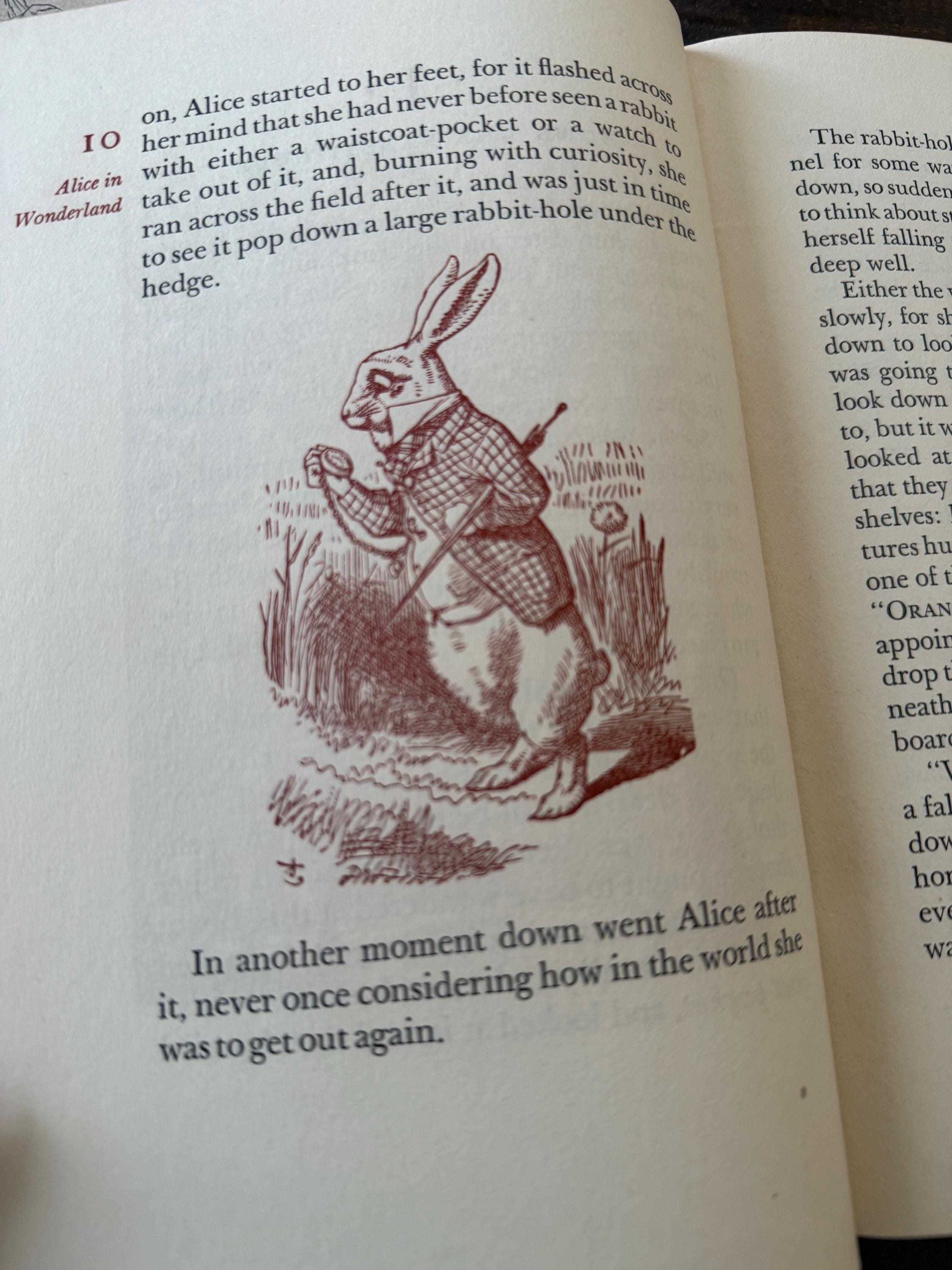 Vintage Alice in Wonderland by Lewis Carroll – Peter Pauper Press – Illustrated – With Original Slipcover