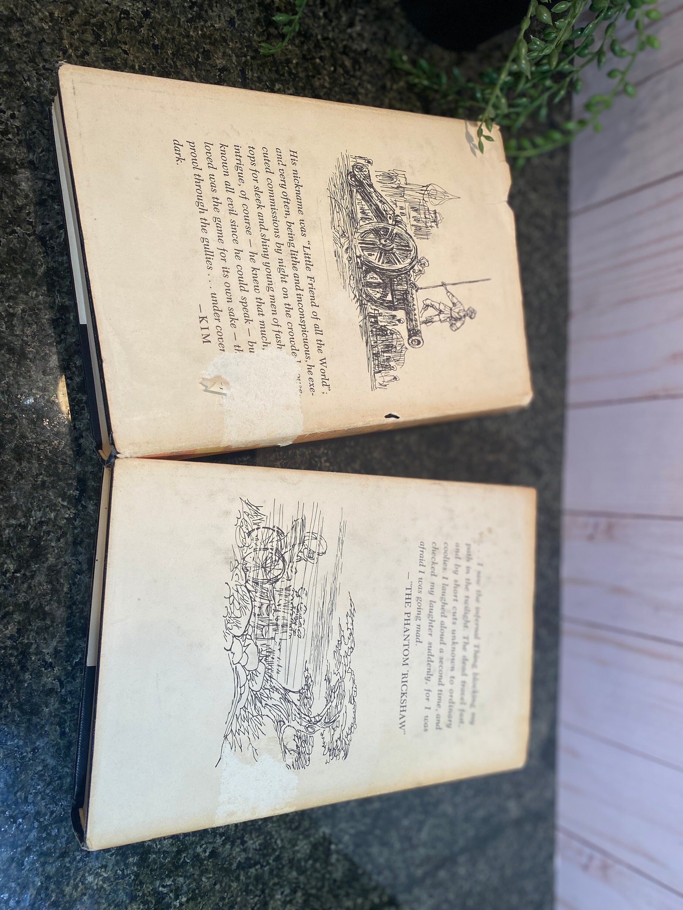 Volumes 1&2 Kipling- Stories and Poems by John Beectoft- 1956- Book Set- Jungle Book-Just So Stories- book club edition