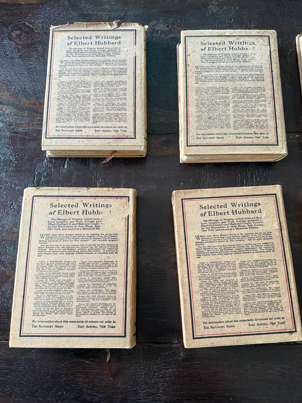 1928 Little Journeys Memorial Edition by Elbert Hubbard – Almost Complete Set 12/14 (Missing Vol. 7, 8) book set