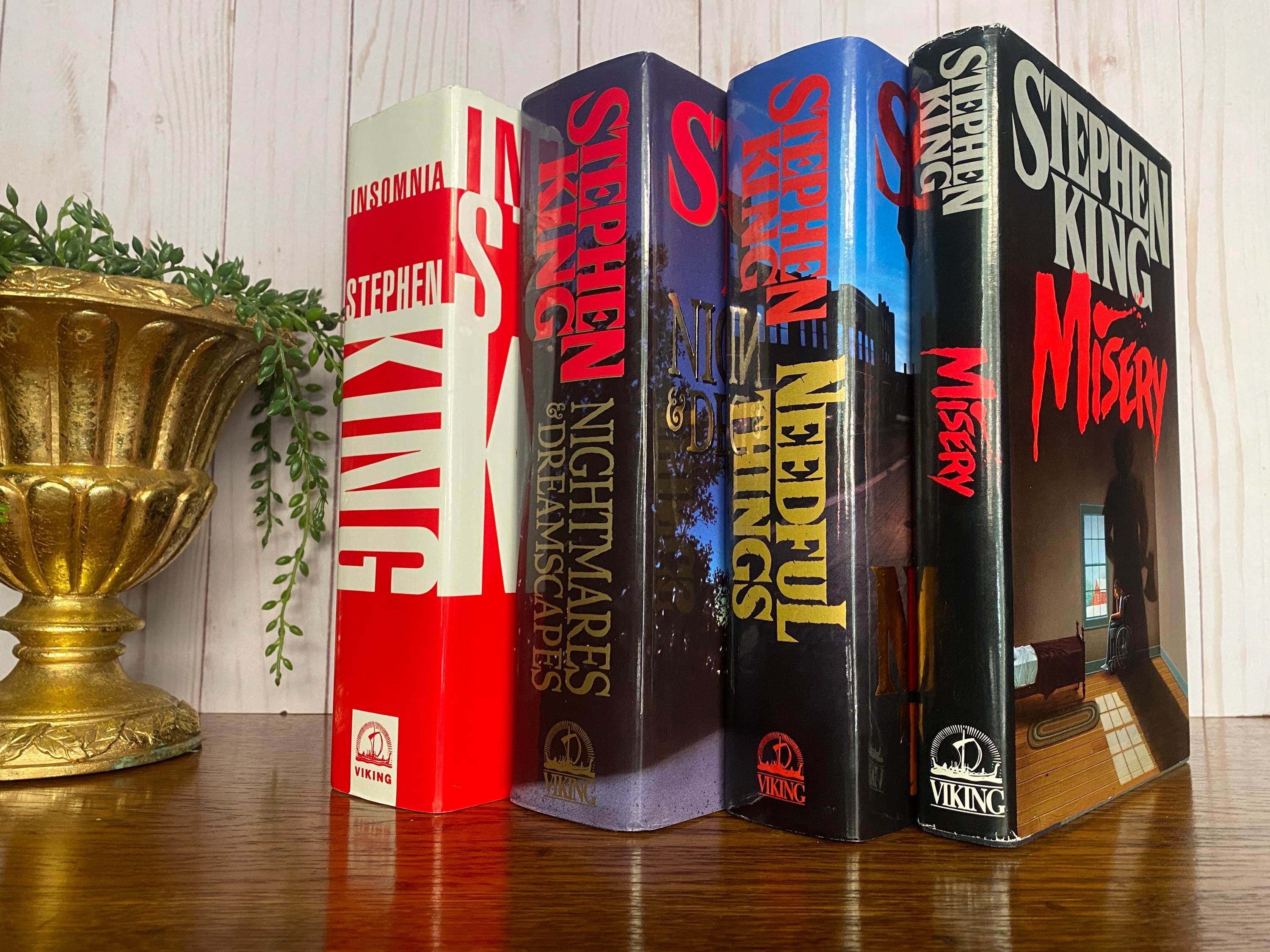 Second Edition Stephen King Books - Misery, Needful Things, Nightmares & Dreamscapes, Insomnia - Hardcover with Dust Jackets