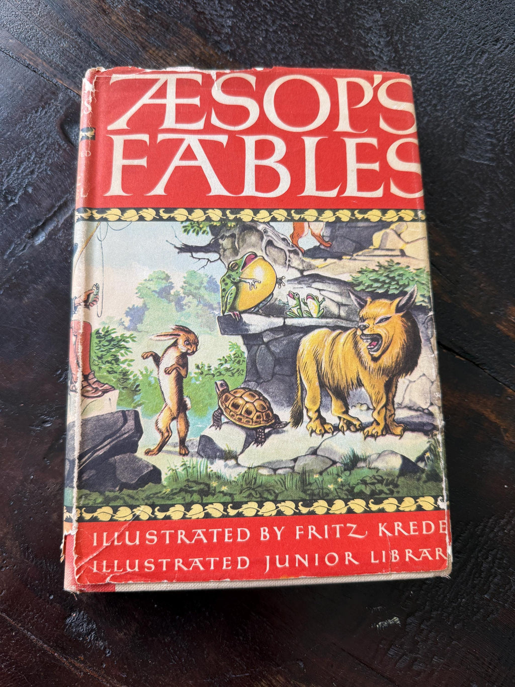 Vintage 1949 Aesop’s Fables Illustrated Junior Library Book – Illustrated by Fritz Kredel
