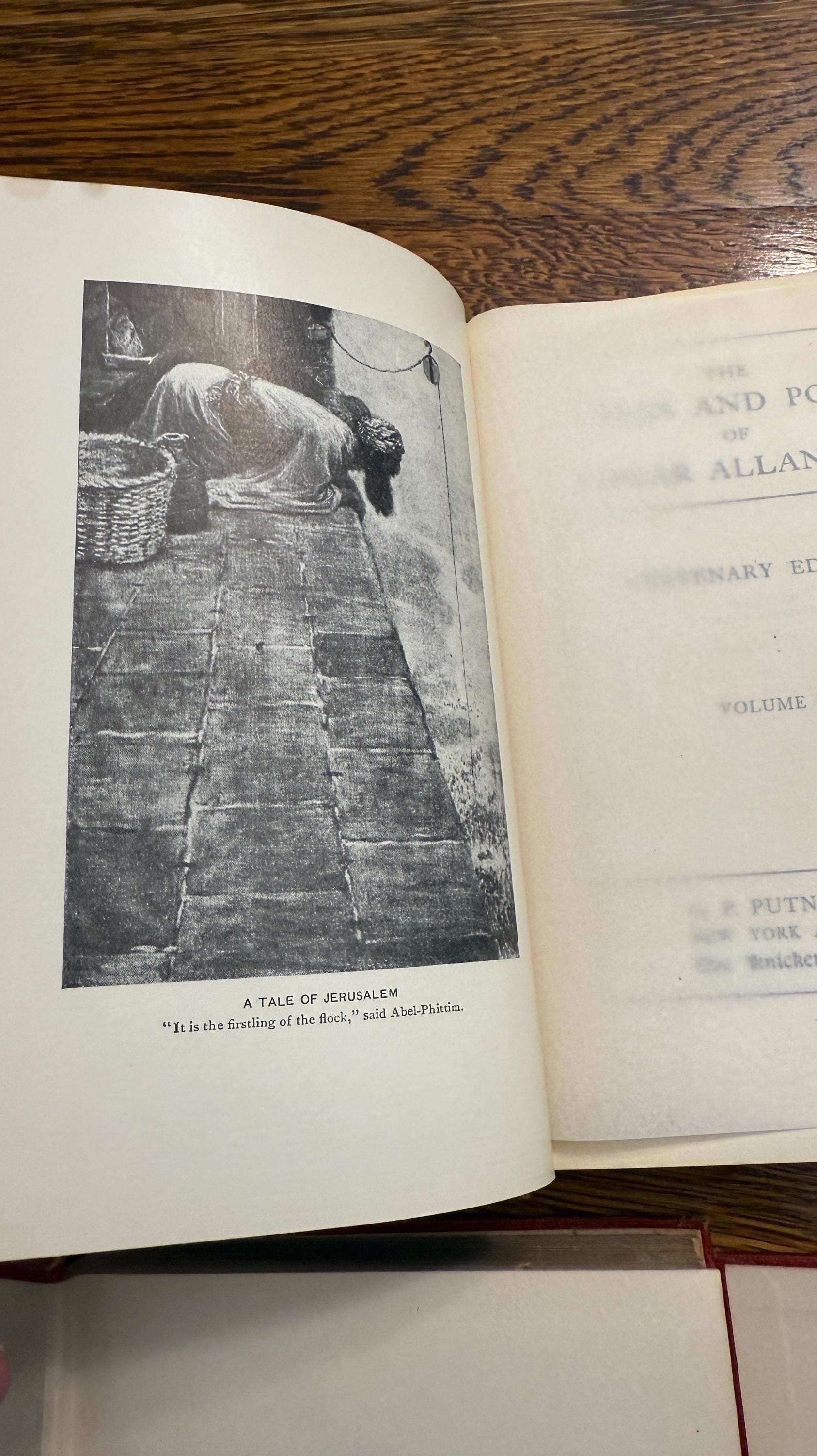 Antique 1902 The Tales and Poems of Edgar Allan Poe – Volumes II–VI – Centenary Edition – Illustrated