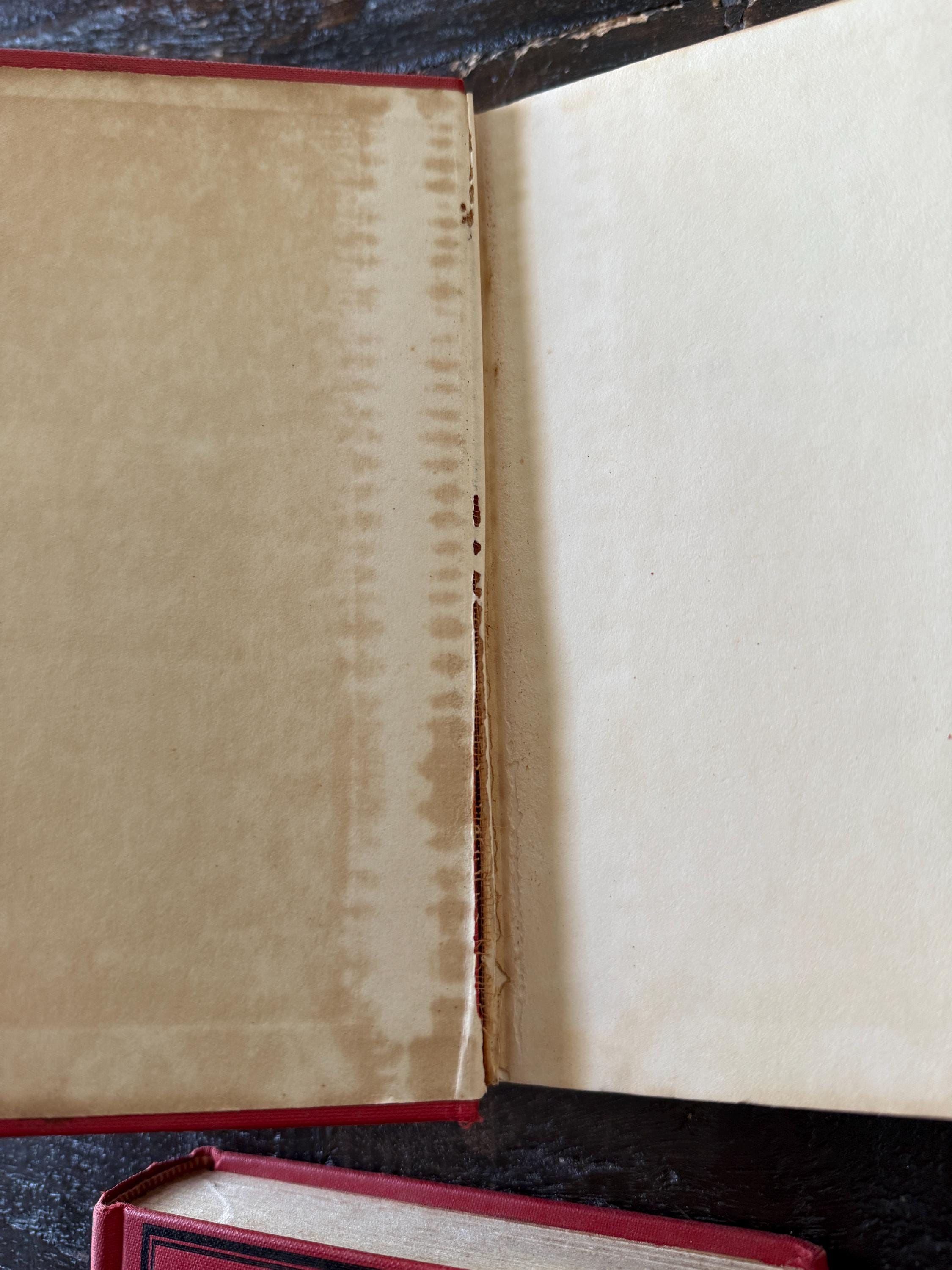 Vintage 1925 Louisa M. Alcott Book Set | P.F. Collier Red Hardcover Collection – Set of 5