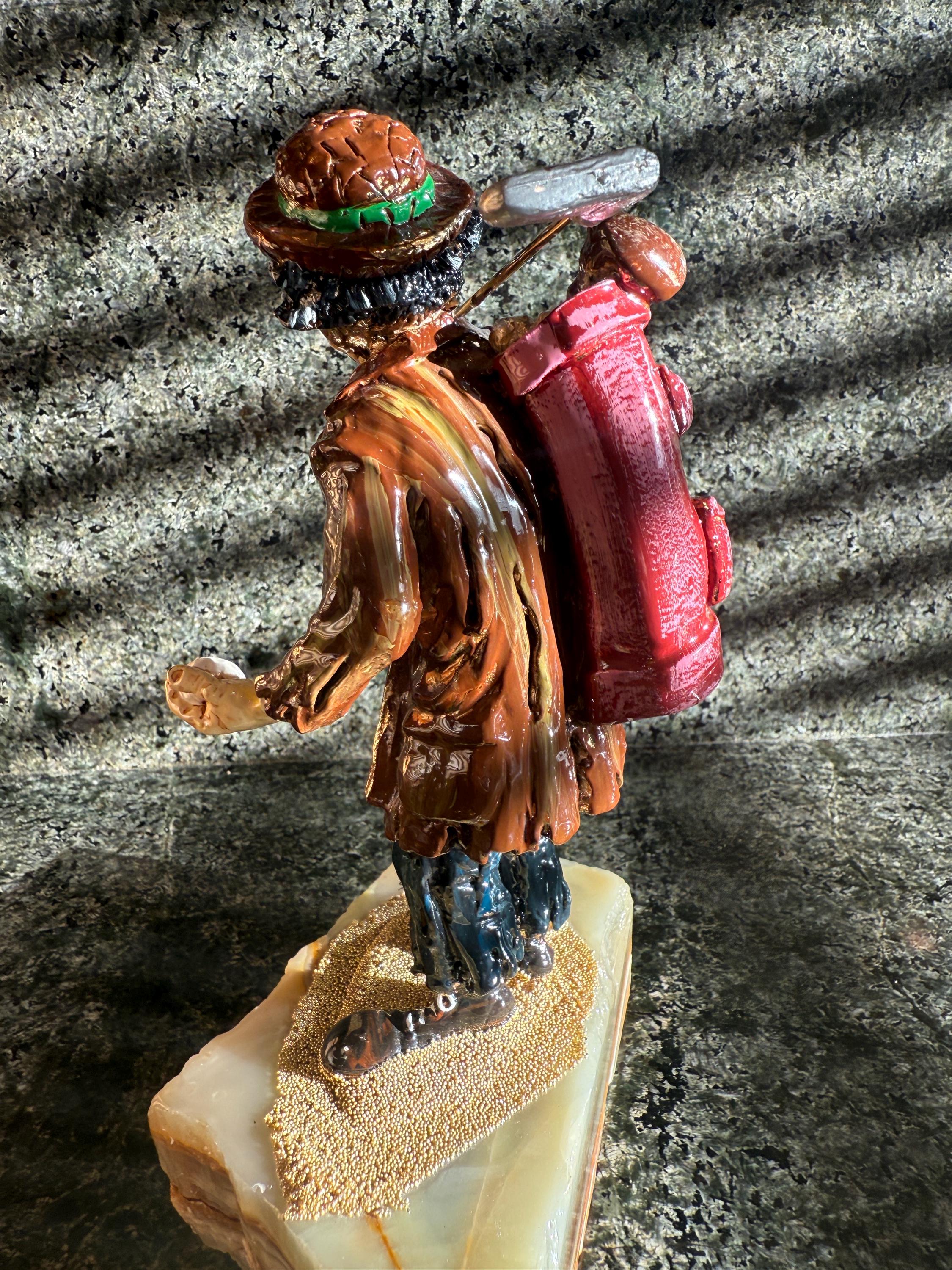 Vintage Ron Lee Clown Figurines on Onyx Base – 1980s Limited Edition Circus Collectibles – Hand-Painted Sculpture – Sold Individually