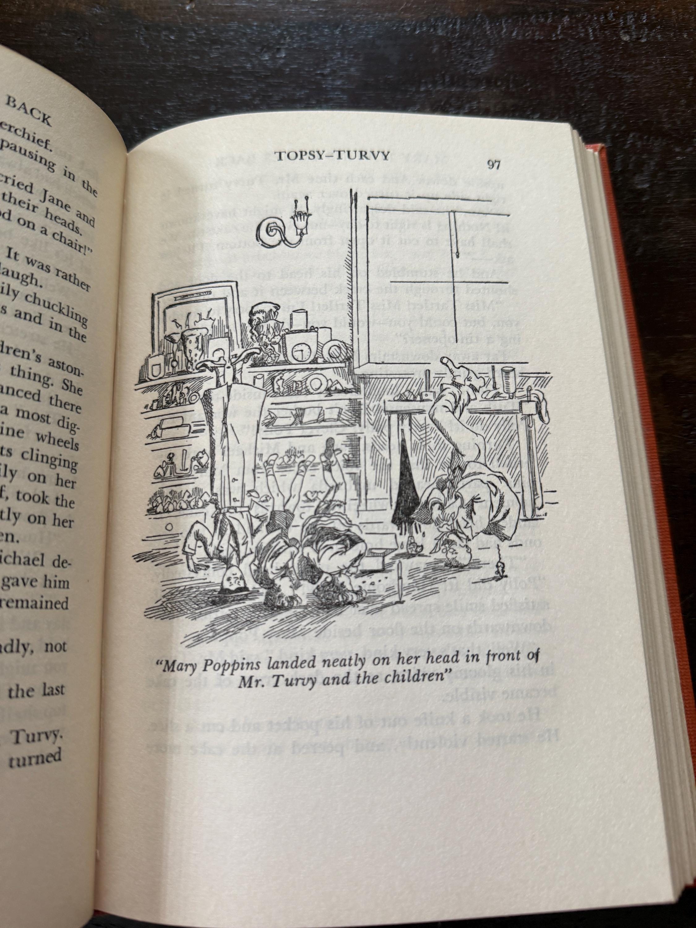 1935 Mary Poppins Comes Back by P.L. Travers – Illustrated Vintage Hardcover – Harcourt Brace - First Edition/no Dust Jacket