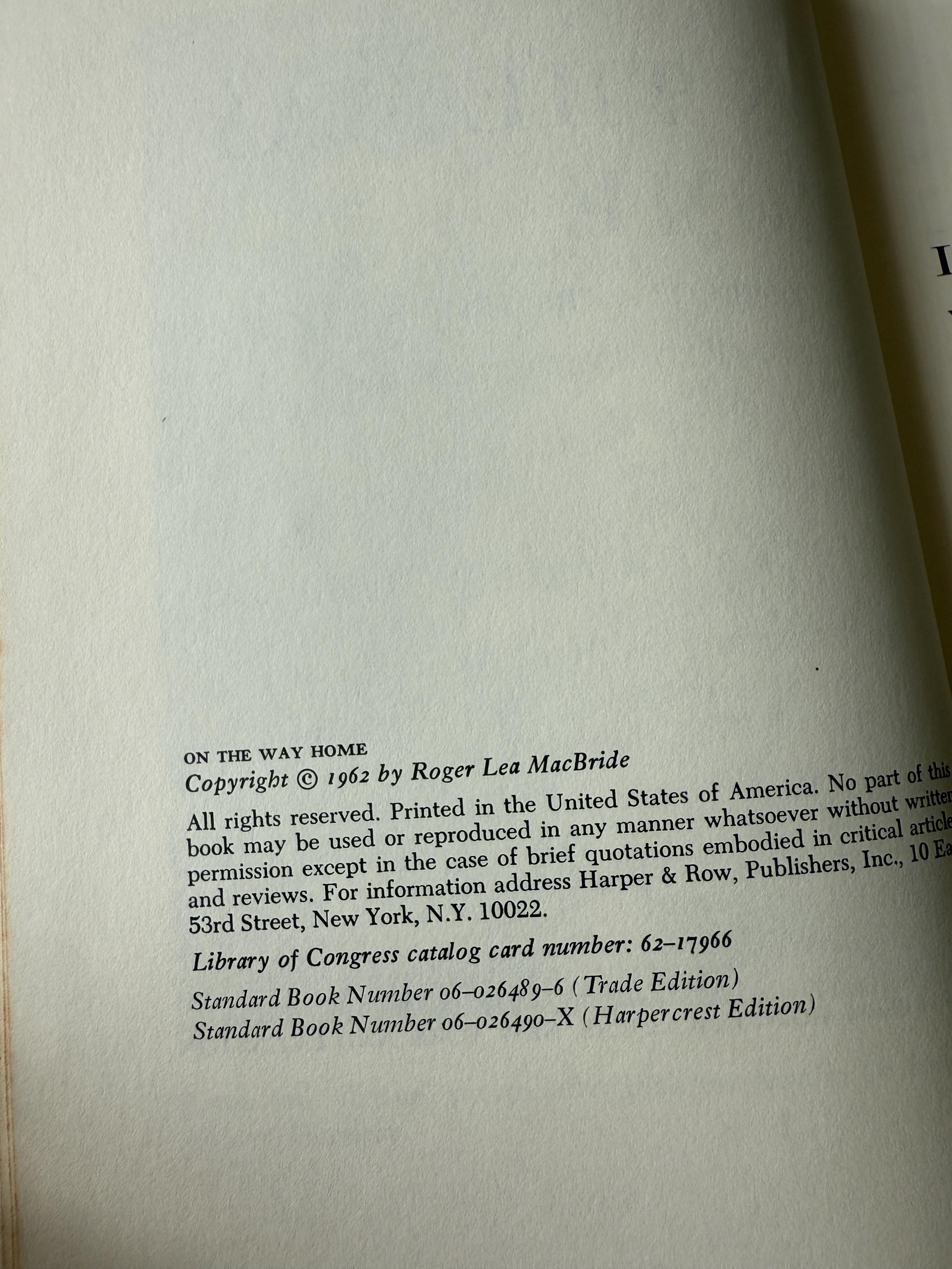 Vintage 1962 On the Way Home by Laura Ingalls Wilder – Original Dust Jacket – Pioneer Diary – Great Condition