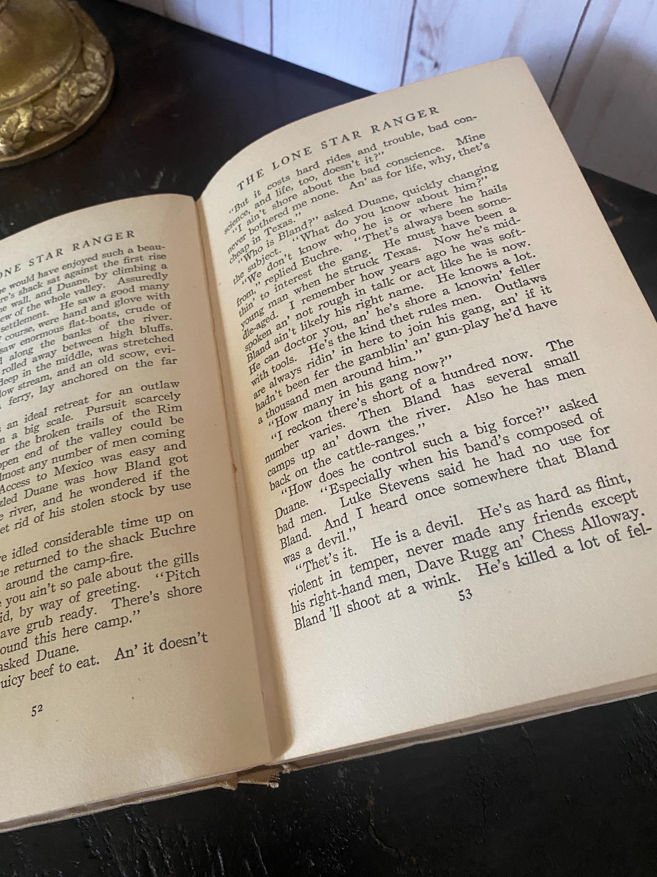 1915 - Second Edition - Zane Grey-  The Lone Star Ranger - Hardcover
