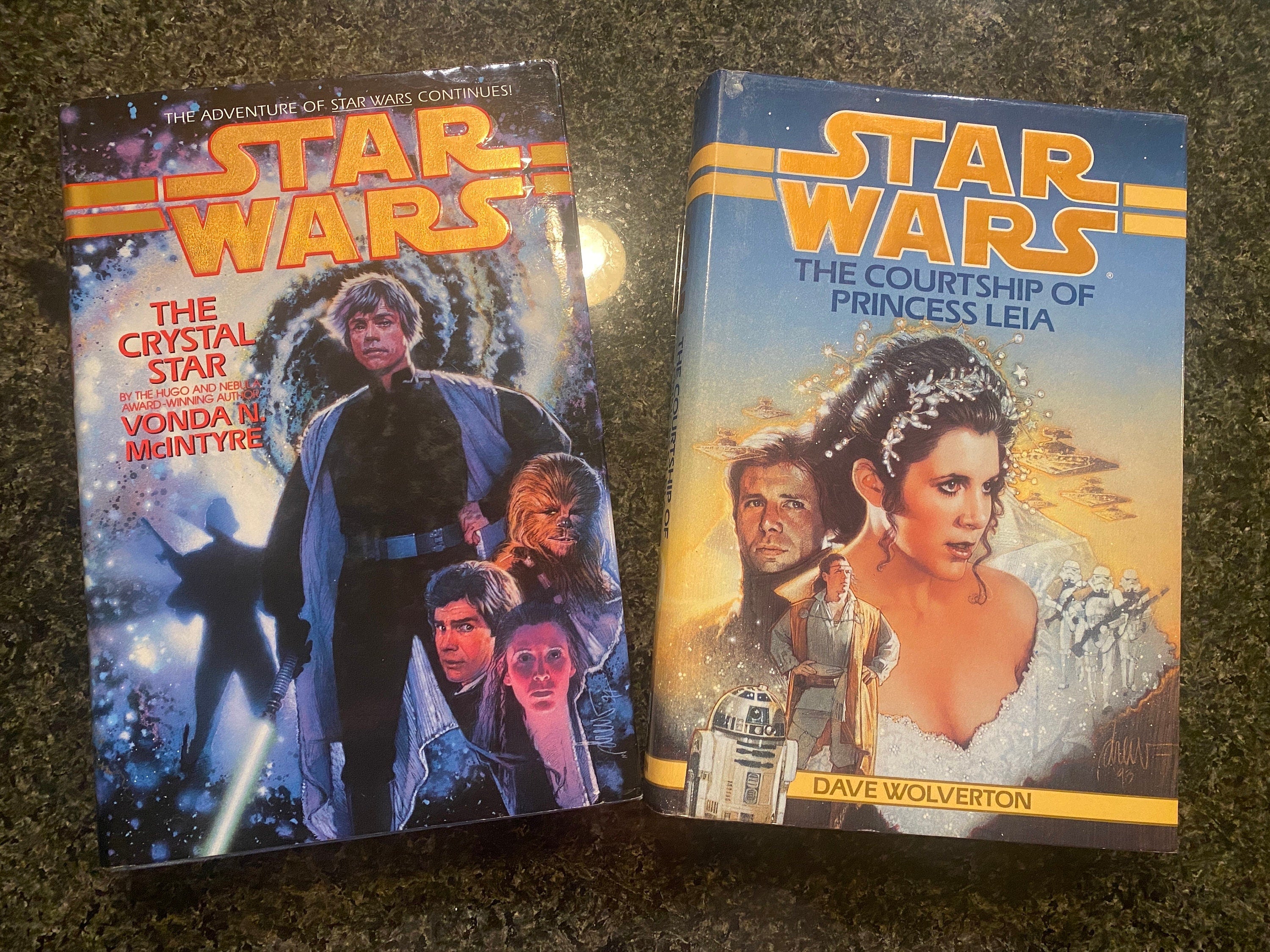 Star Wars First Edition Books - First Printings The Crystal Star | The Courtship of Princess Leia - HC Dust Jacket- 1994 Bantam Publishing
