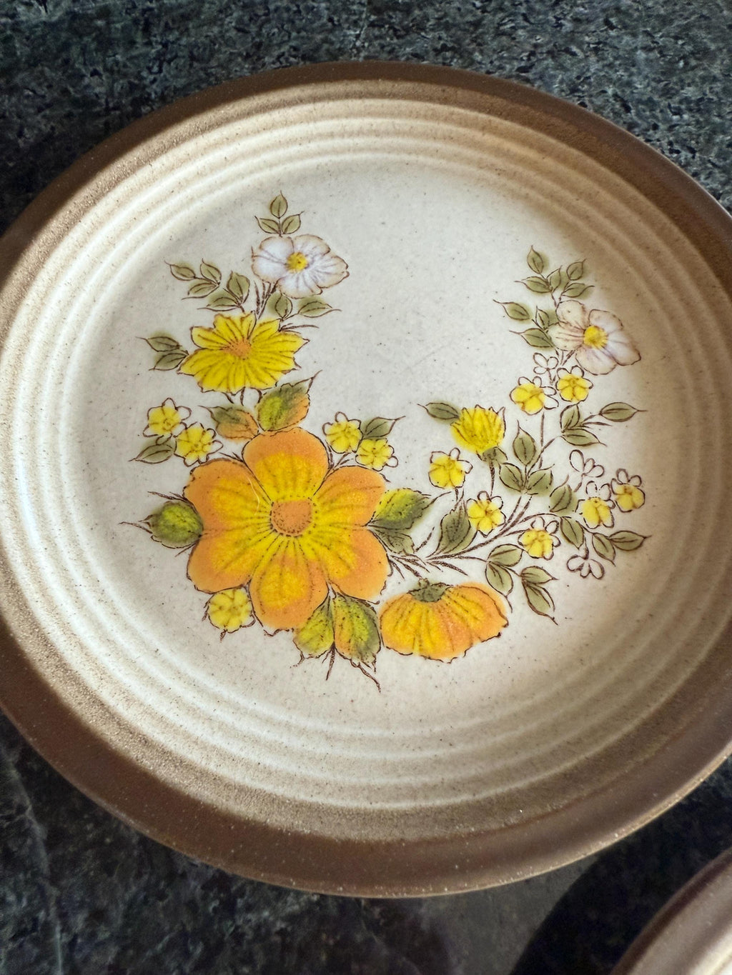 Vintage Wallace Heritage Stoneware Plates – Set of 5 Painted Desert “Summer Morn” – 7.5”