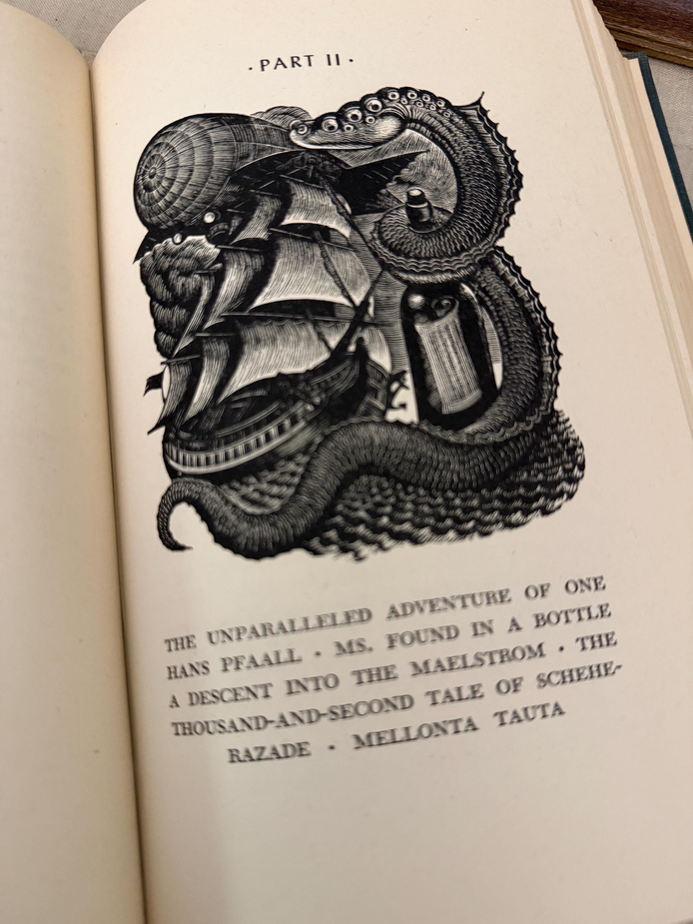 1947 Tales of Edgar Allan Poe | Illustrated by Fritz Eichenberg | Random House | Wood Engraving Edition