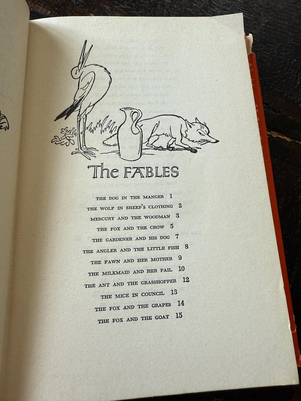 Vintage 1949 Aesop’s Fables Illustrated Junior Library Book – Illustrated by Fritz Kredel
