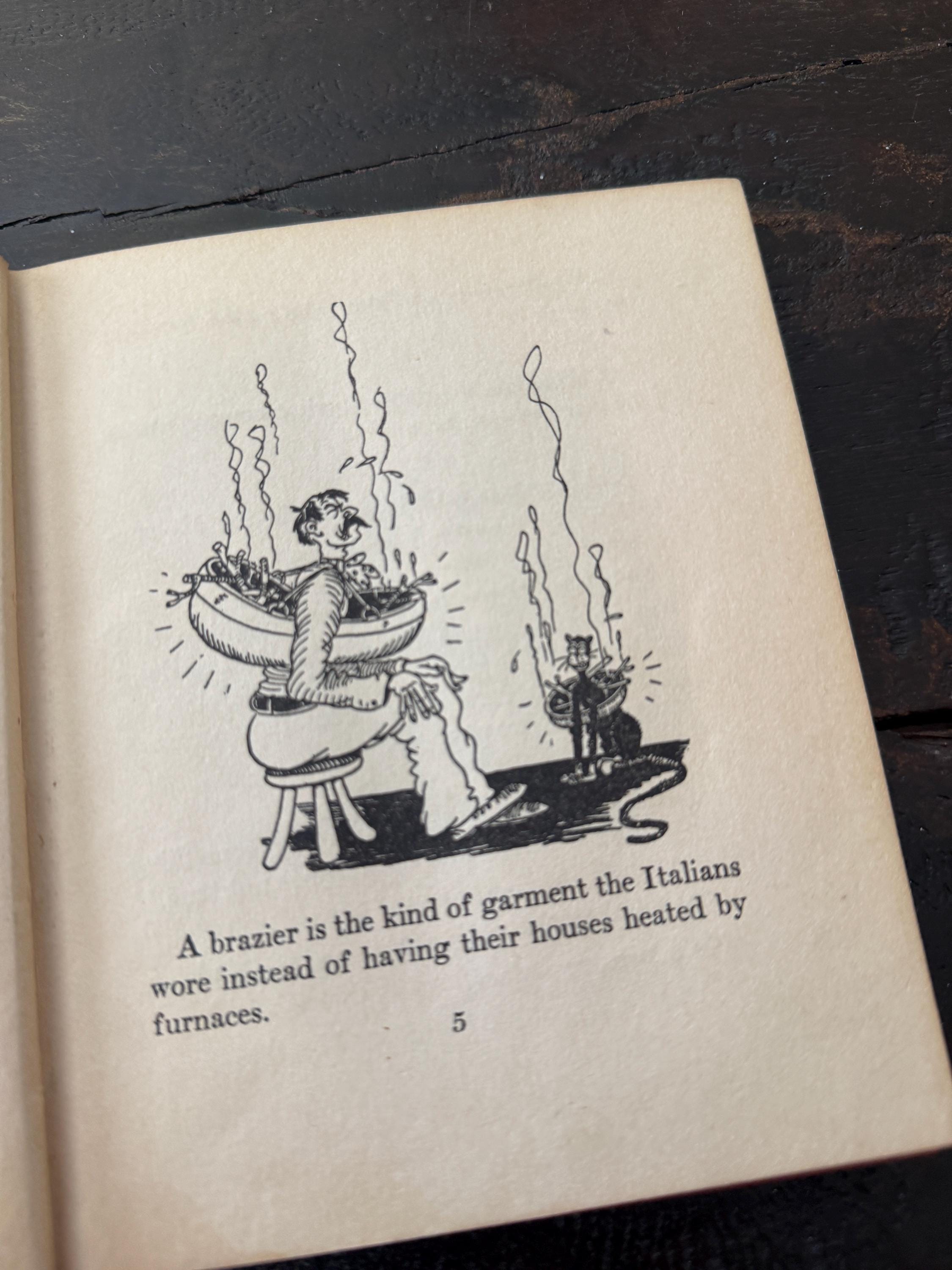 Third Printing 1937 of Boners by Alexander Abingdon  Illustrated by Dr Seuss  Vintage Humor Book