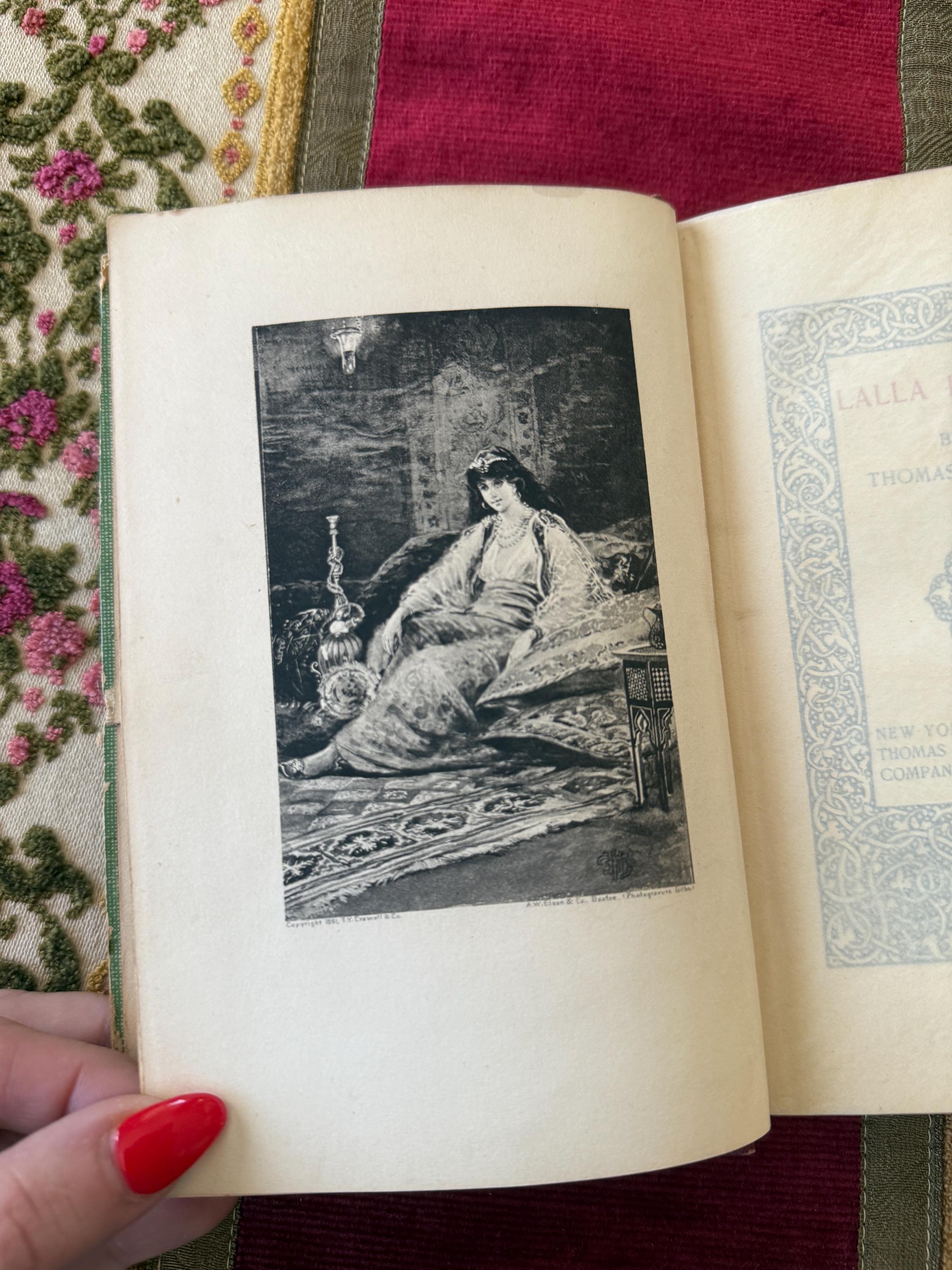 Lalla Rookh by Thomas Moore – 1892 Antique Hardcover – Thomas Y. Crowell and Co. – Illustrated & Inscribed – Ornate Victorian Edition