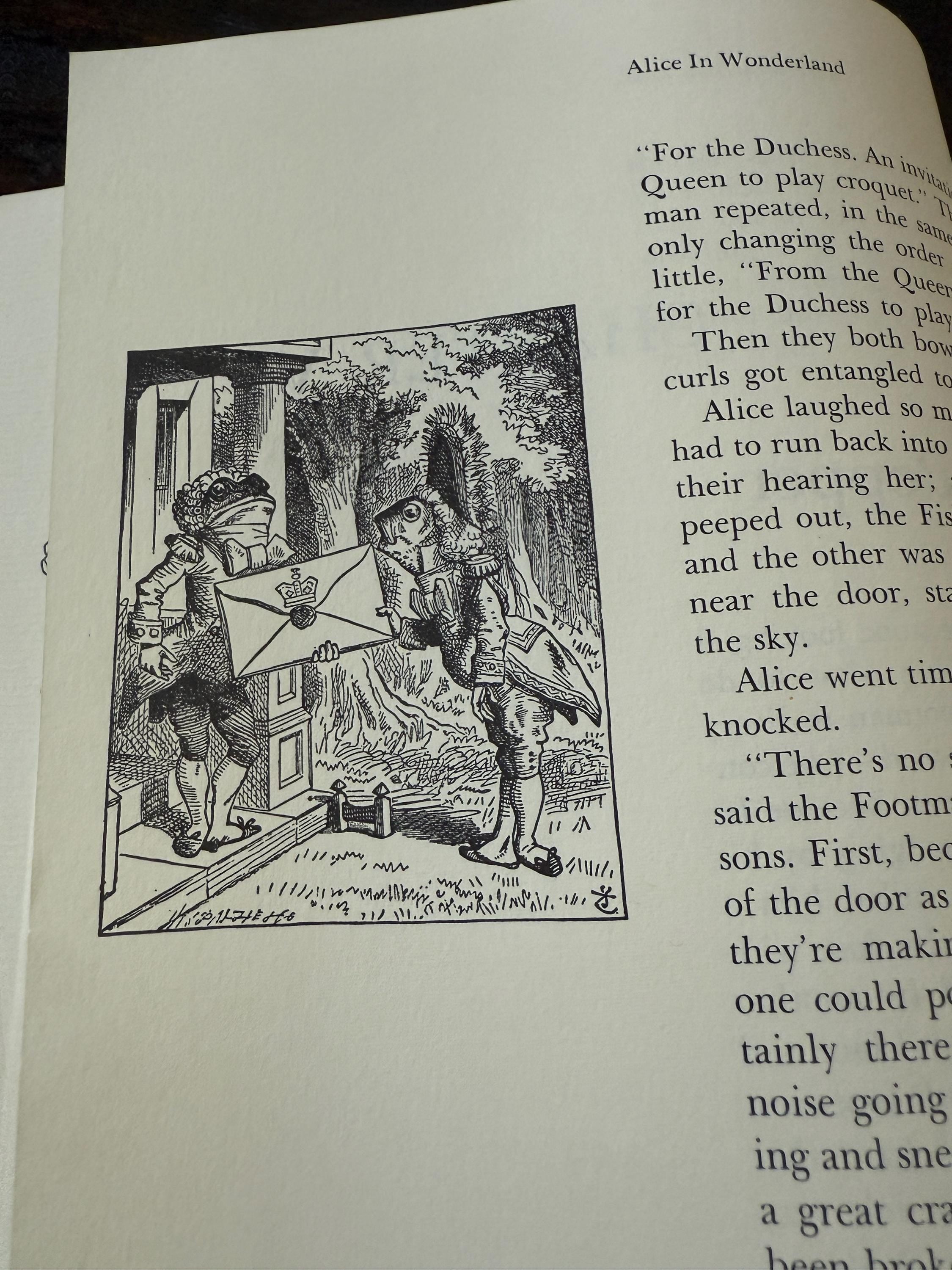 The Annotated Alice by Lewis Carroll – 1960 Edition – Illustrated by John Tenniel – Large Hardcover with Original Dust Jacket