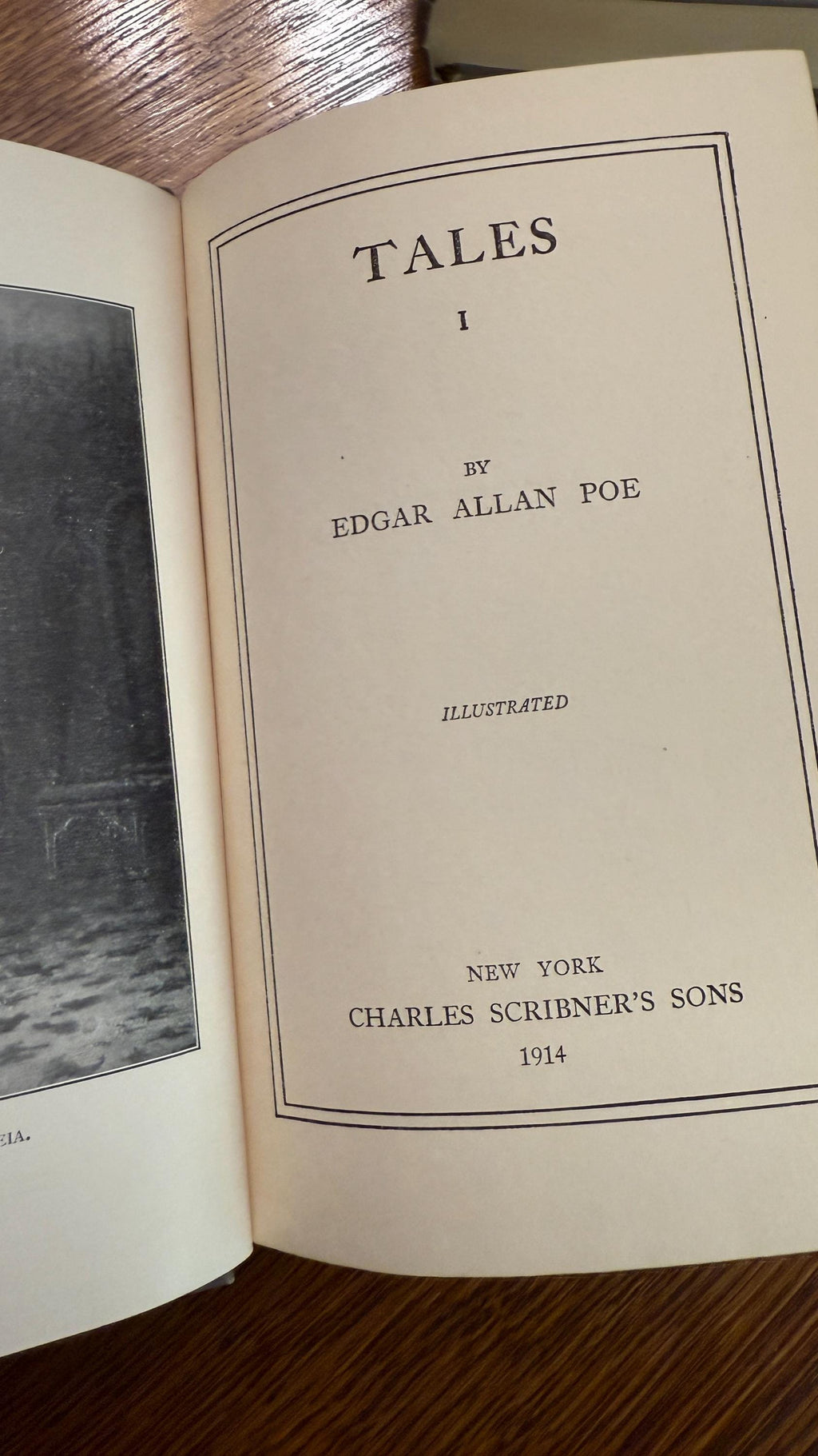 Antique 1914 Poe’s Works - Tales Volumes 1 & 2 | Illustrated Hardcover Set by Charles Scribner’s Sons