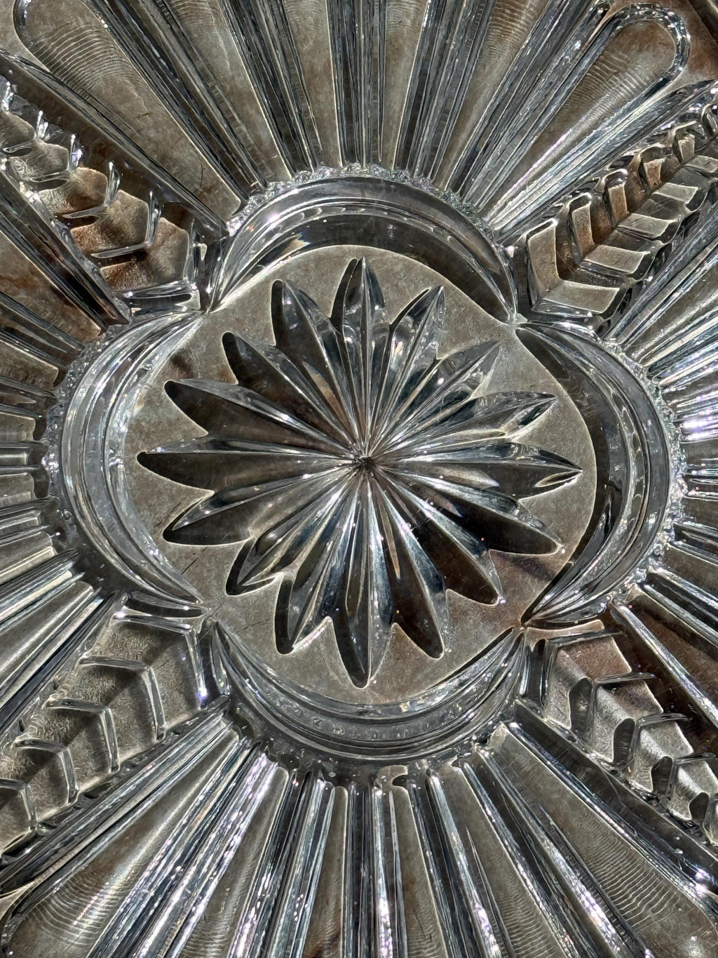 Vintage Crystal Serving Platter  | 12”-15” | Elegant Entertaining Piece | Missing Dishes