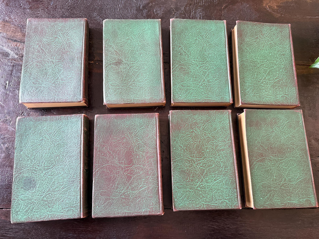 Vintage 1918 Junior Classics Book Set | 8 Volumes | The Young Folks Shelf of Books | Second Edition by P.F. Collier | Embossed Covers