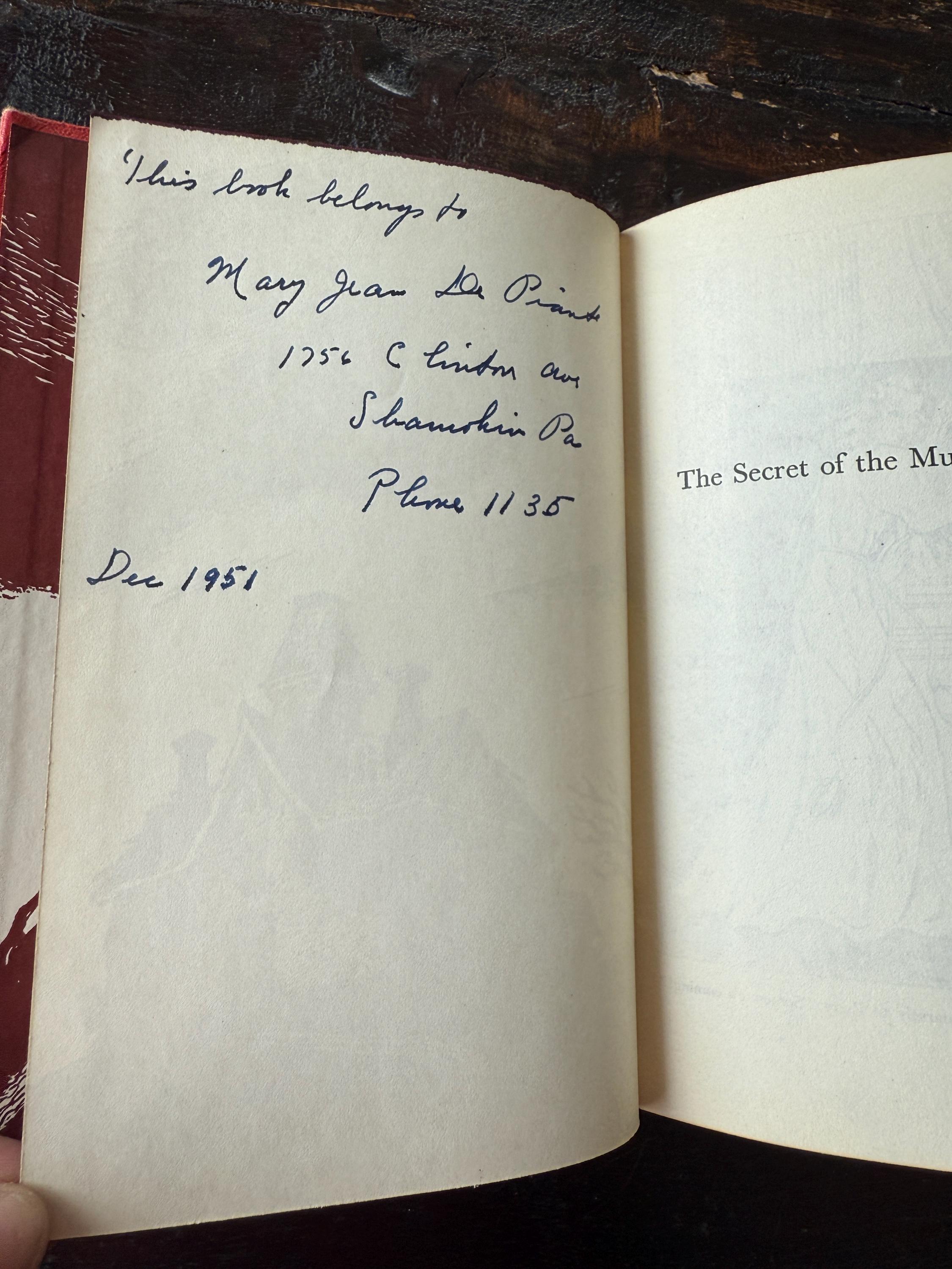 1948 First Edition The Secret of the Musical Tree – Judy Bolton Mystery by Margaret Sutton – Vintage Girls Detective Book