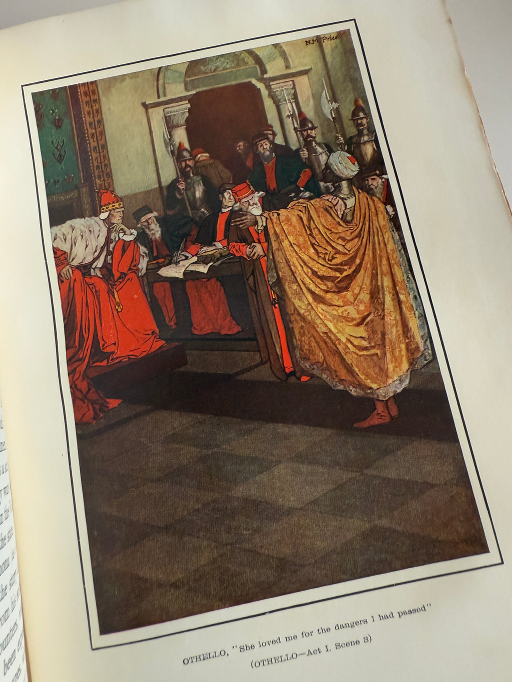 Antique 1905 Tales from Shakespeare by Charles & Mary Lamb – Illustrated by N.M. Price – Ornate Gilt Binding