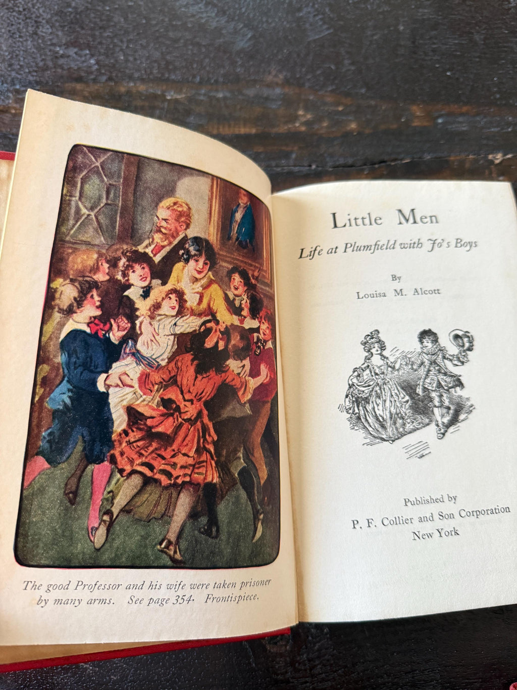 Vintage 1925 Louisa M. Alcott Book Set | P.F. Collier Red Hardcover Collection – Set of 5
