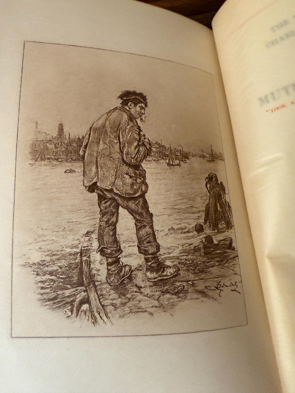 Antique 1911 Charles Dickens Our Mutual Friend (Part One) – Anniversary Edition by P.F. Collier & Son