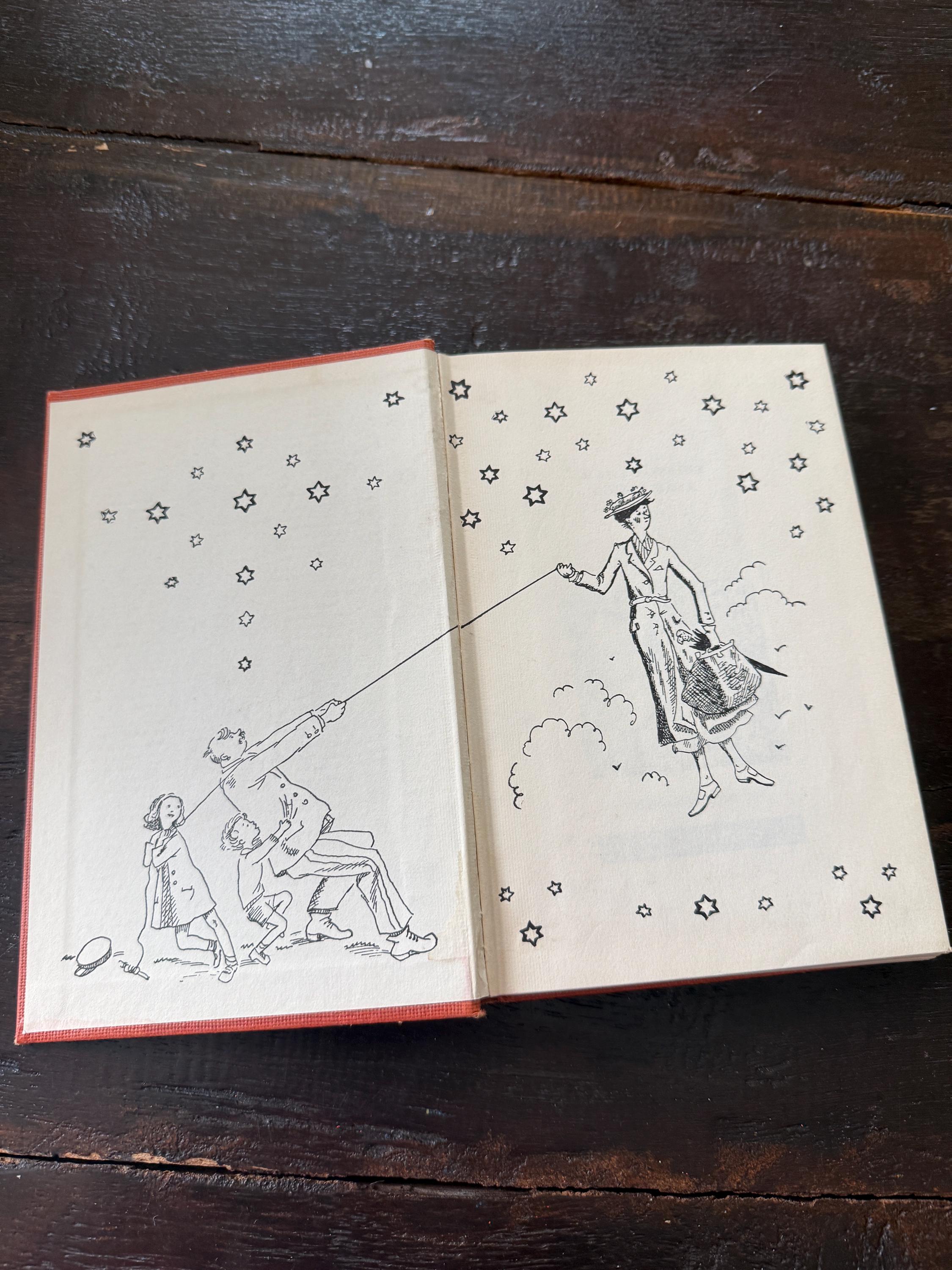 1935 Mary Poppins Comes Back by P.L. Travers – Illustrated Vintage Hardcover – Harcourt Brace - First Edition/no Dust Jacket