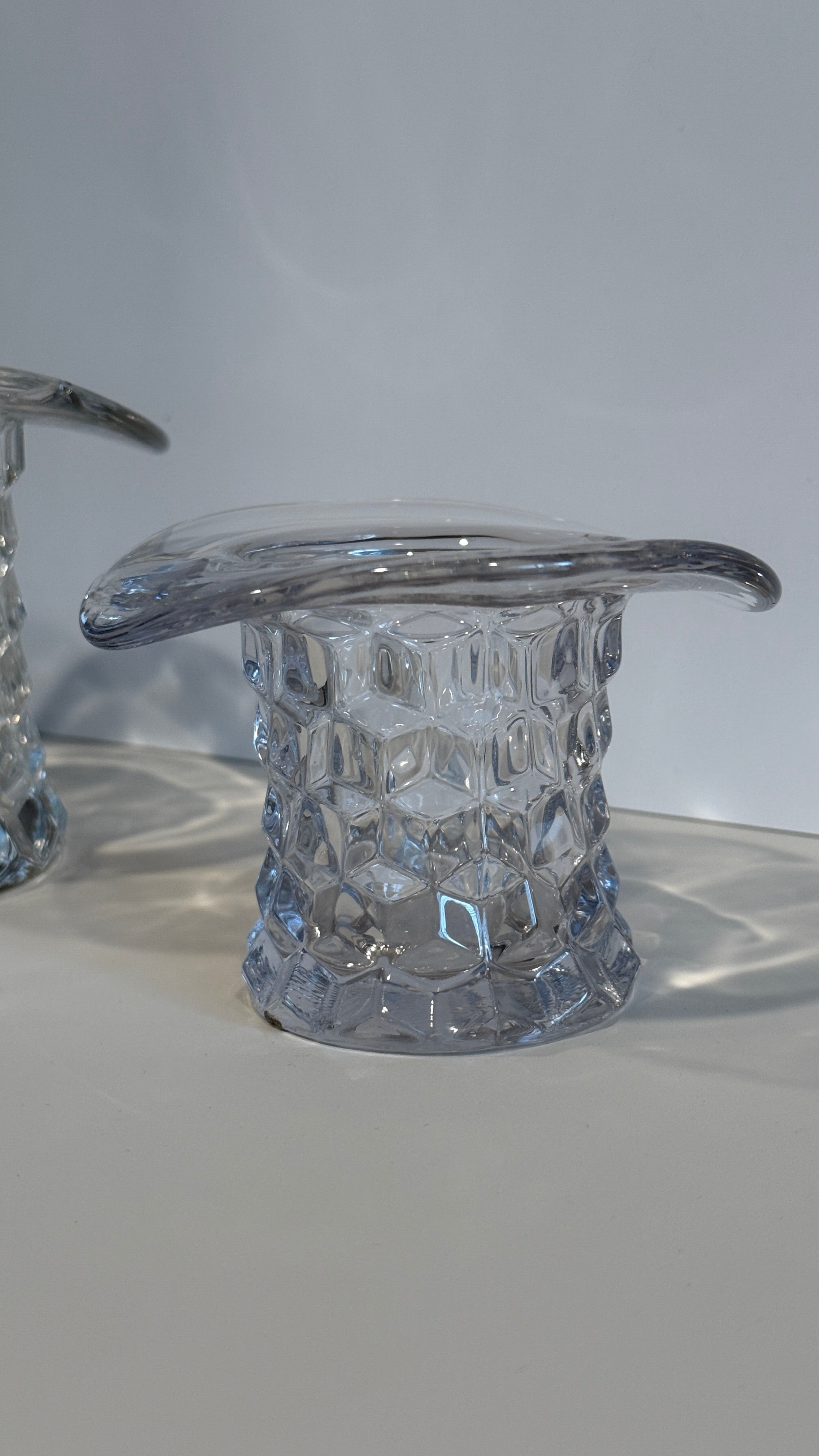 Vintage Fostoria American Top Hat Glass – Toothpick Holder, Match Holder, or Bud Vase (Sold Separately)