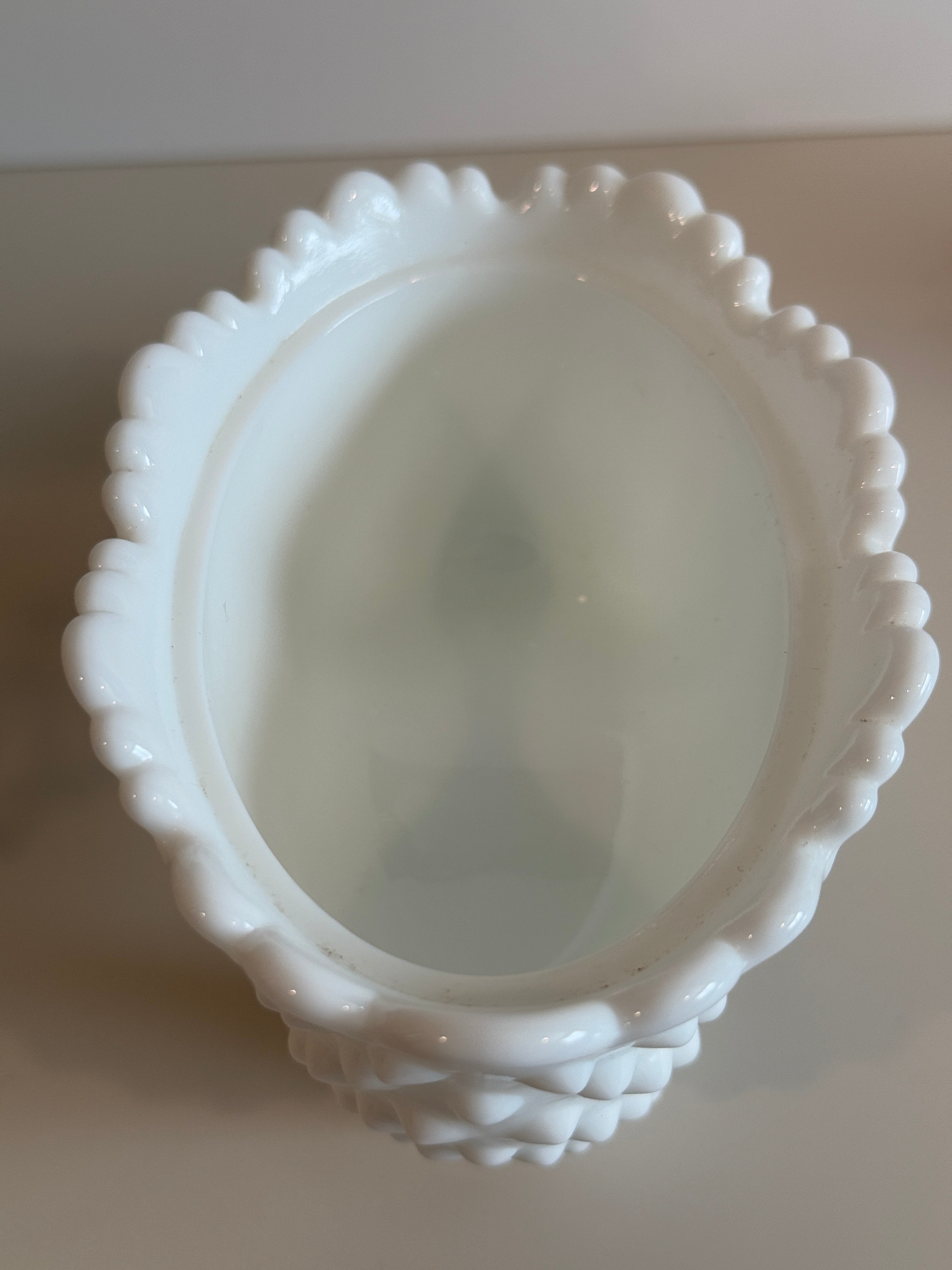 Vintage Fenton Hobnail Milk Glass Lidded Boot Candy Dish – Collectible Shoe Dish