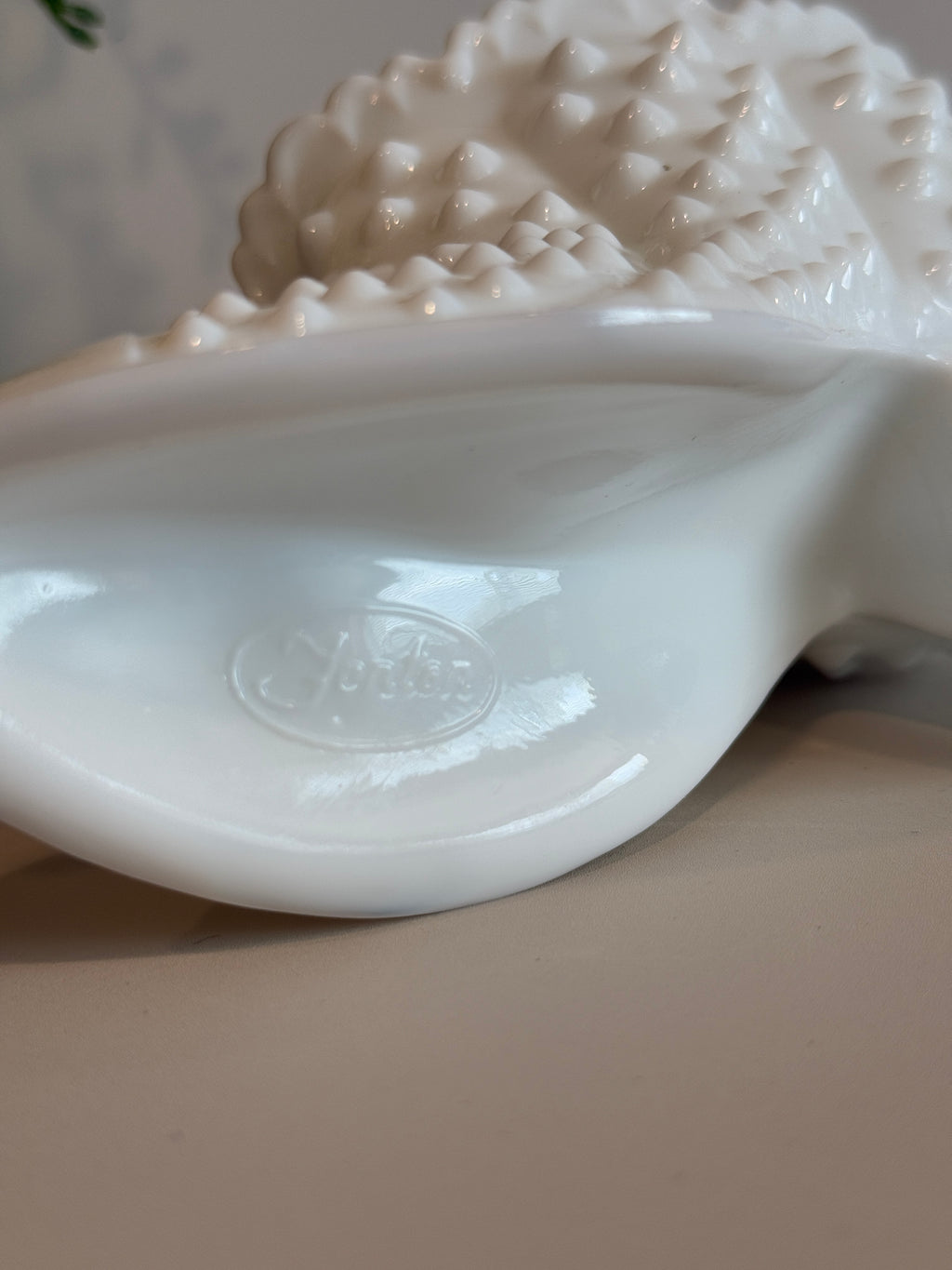 Vintage Fenton Hobnail Milk Glass Lidded Boot Candy Dish – Collectible Shoe Dish