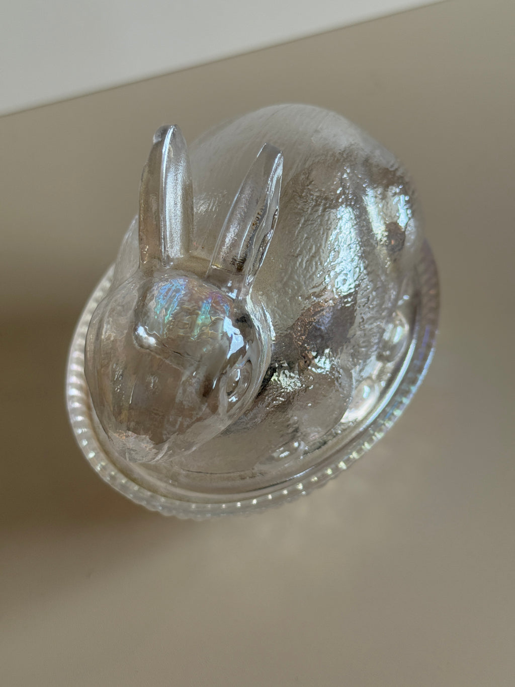 Imperial for Lenox Iridescent Bunny on Basket Candy Dish
