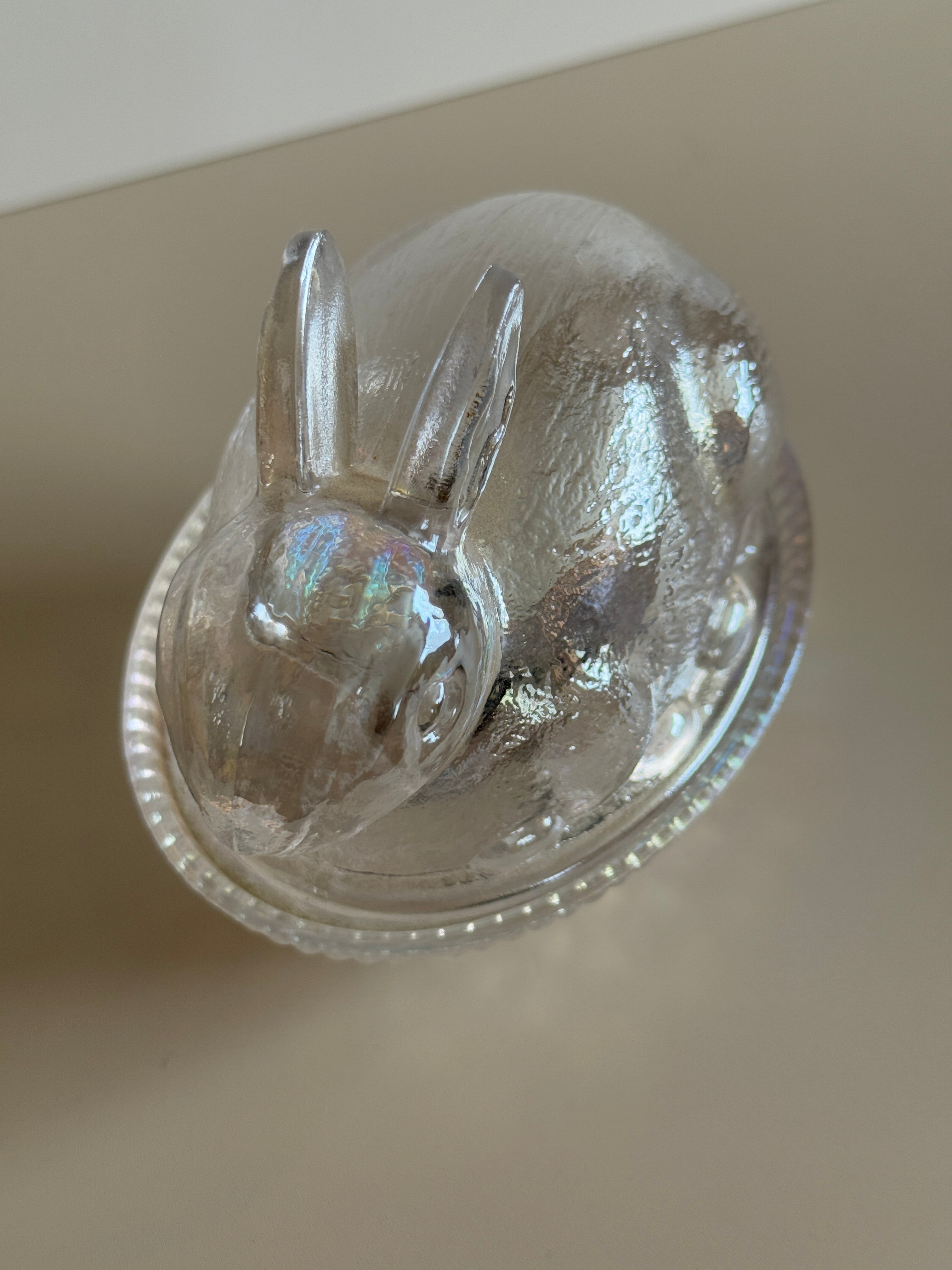 Imperial for Lenox Iridescent Bunny on Basket Candy Dish