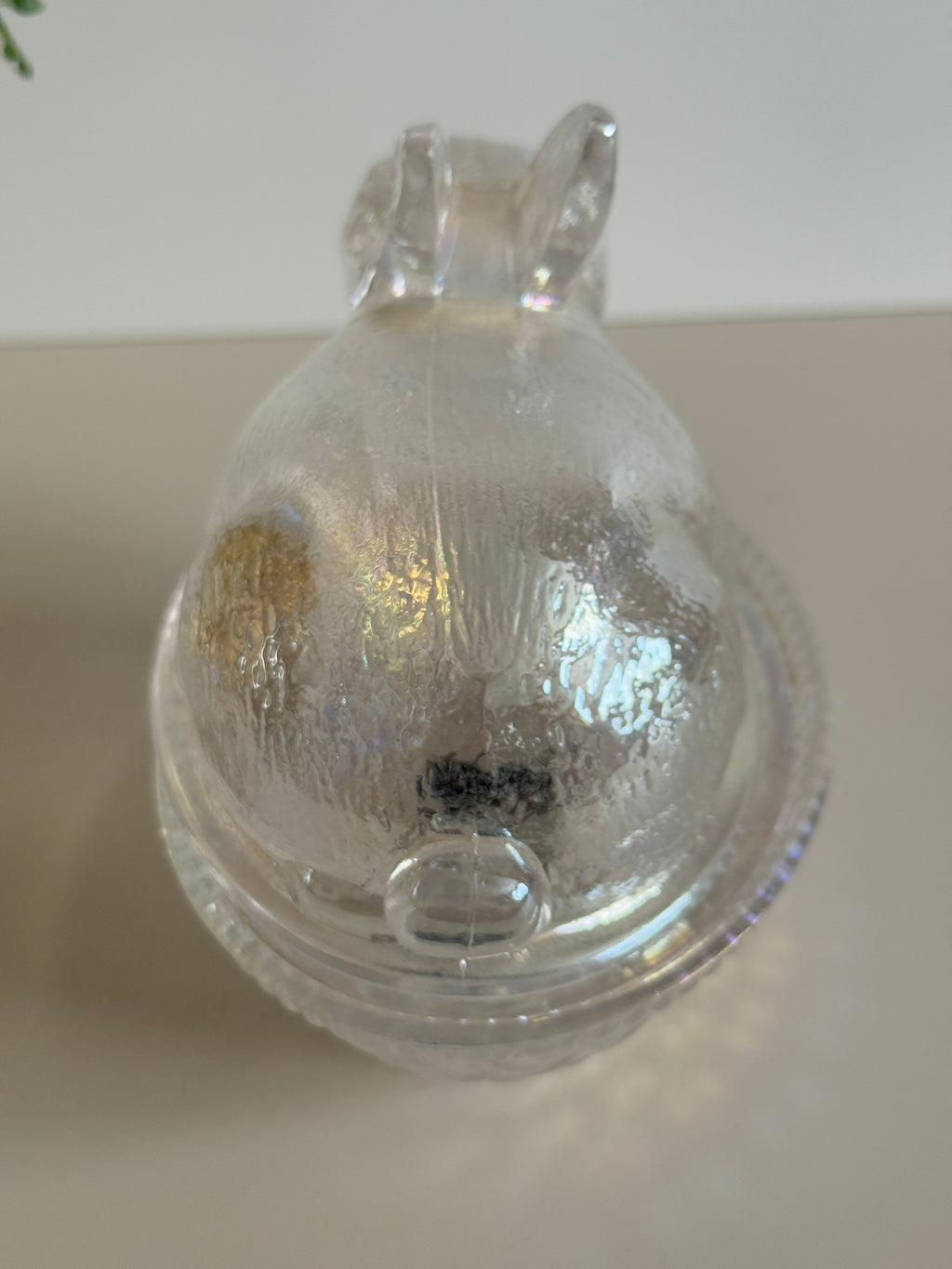 Imperial for Lenox Iridescent Bunny on Basket Candy Dish