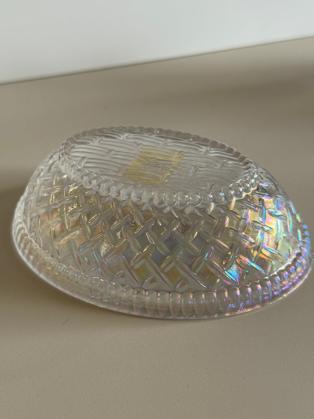 Imperial for Lenox Iridescent Bunny on Basket Candy Dish